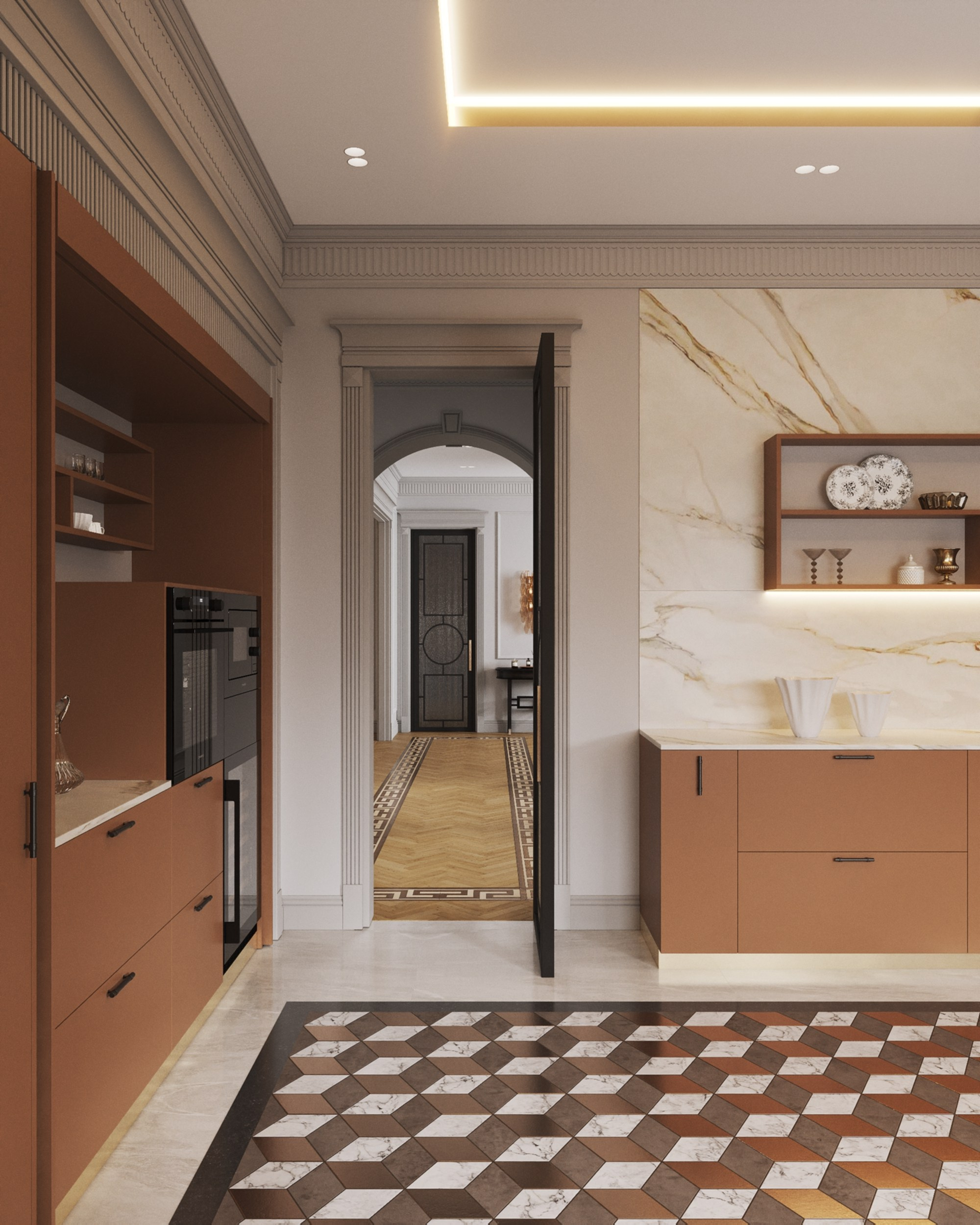 Portovaya | 119 m² | 2026. 3D Визуализация интерьера