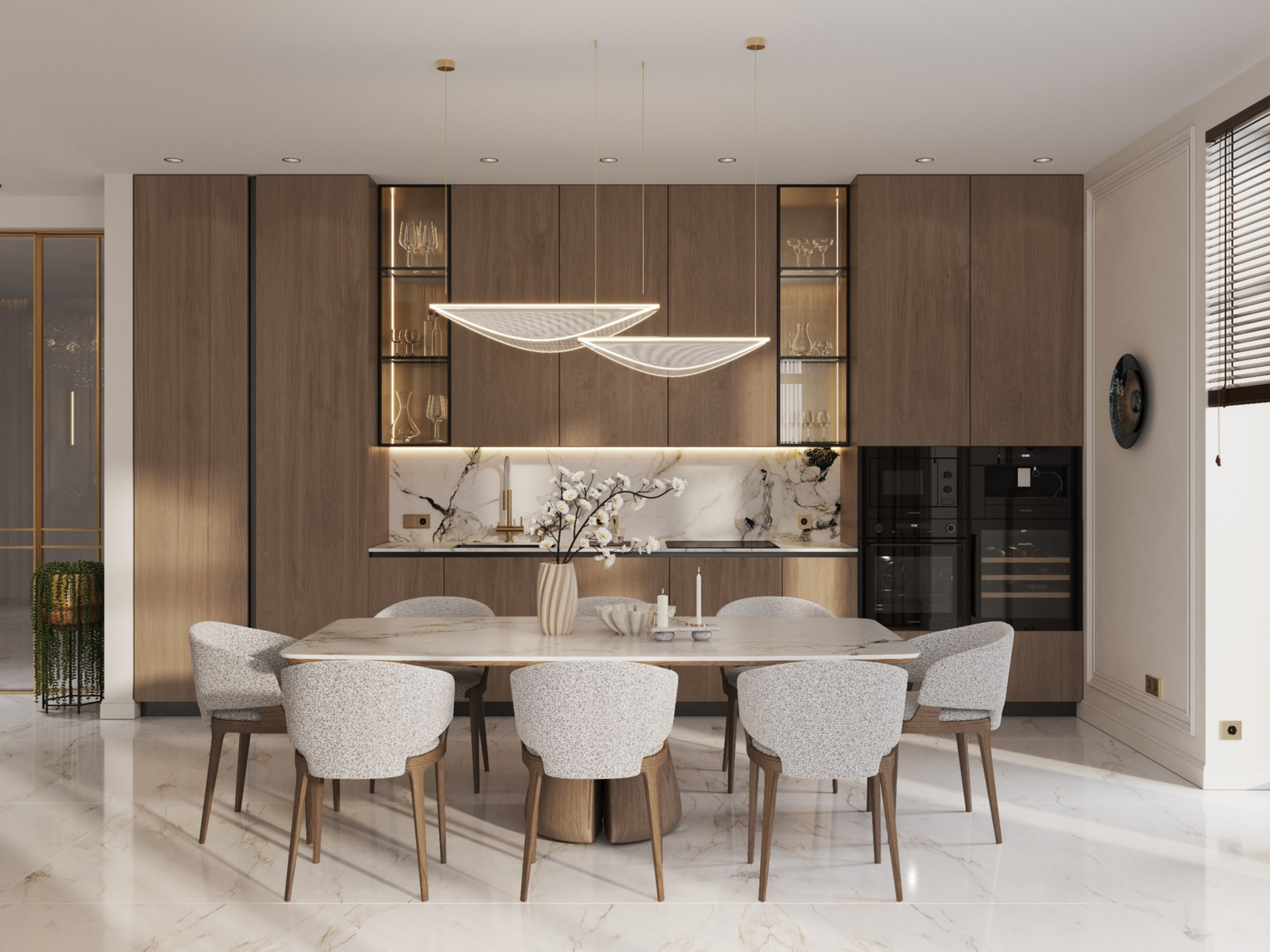 Residence Bulatovo. 3D Визуализация интерьера