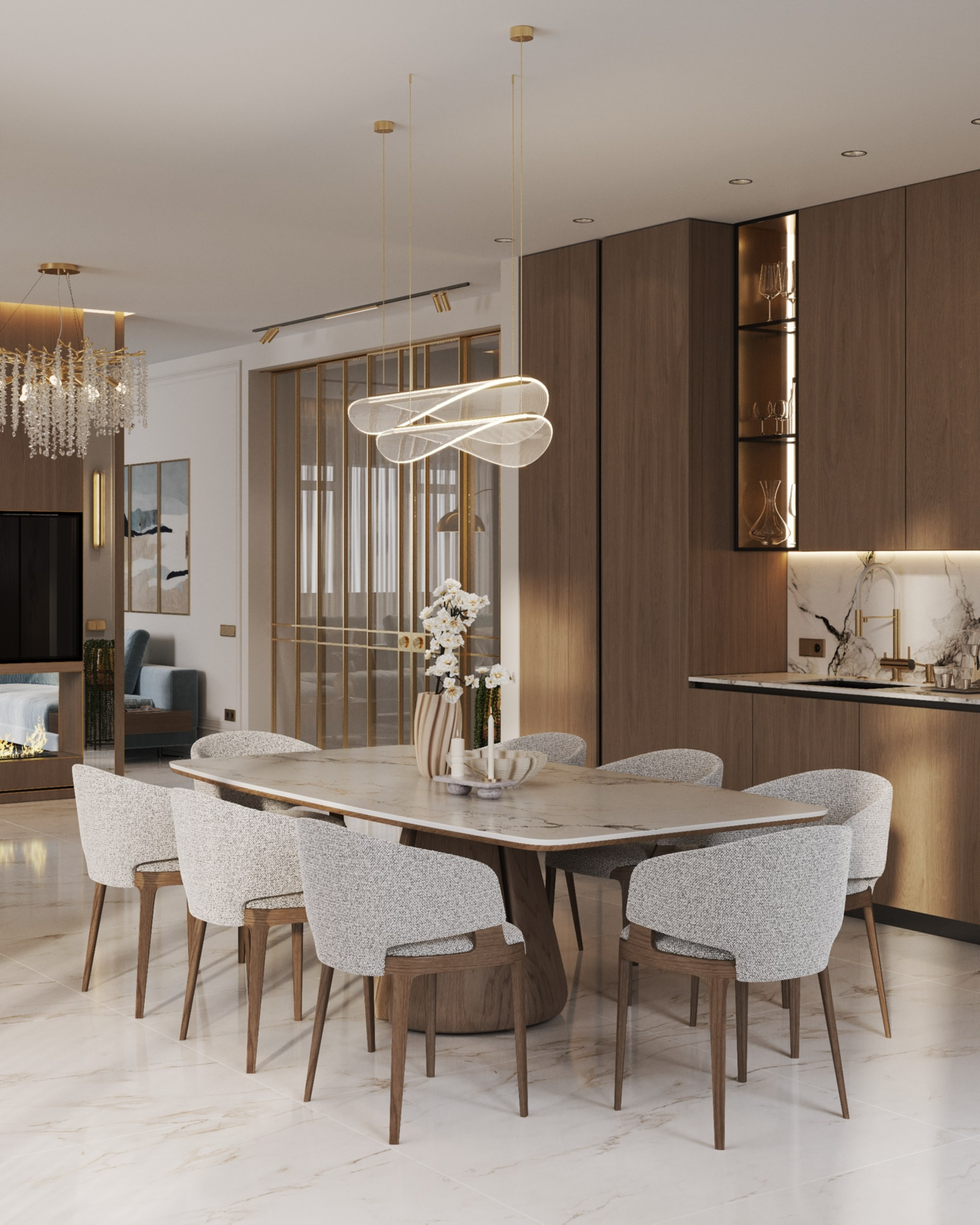 Residence Bulatovo. 3D Визуализация интерьера
