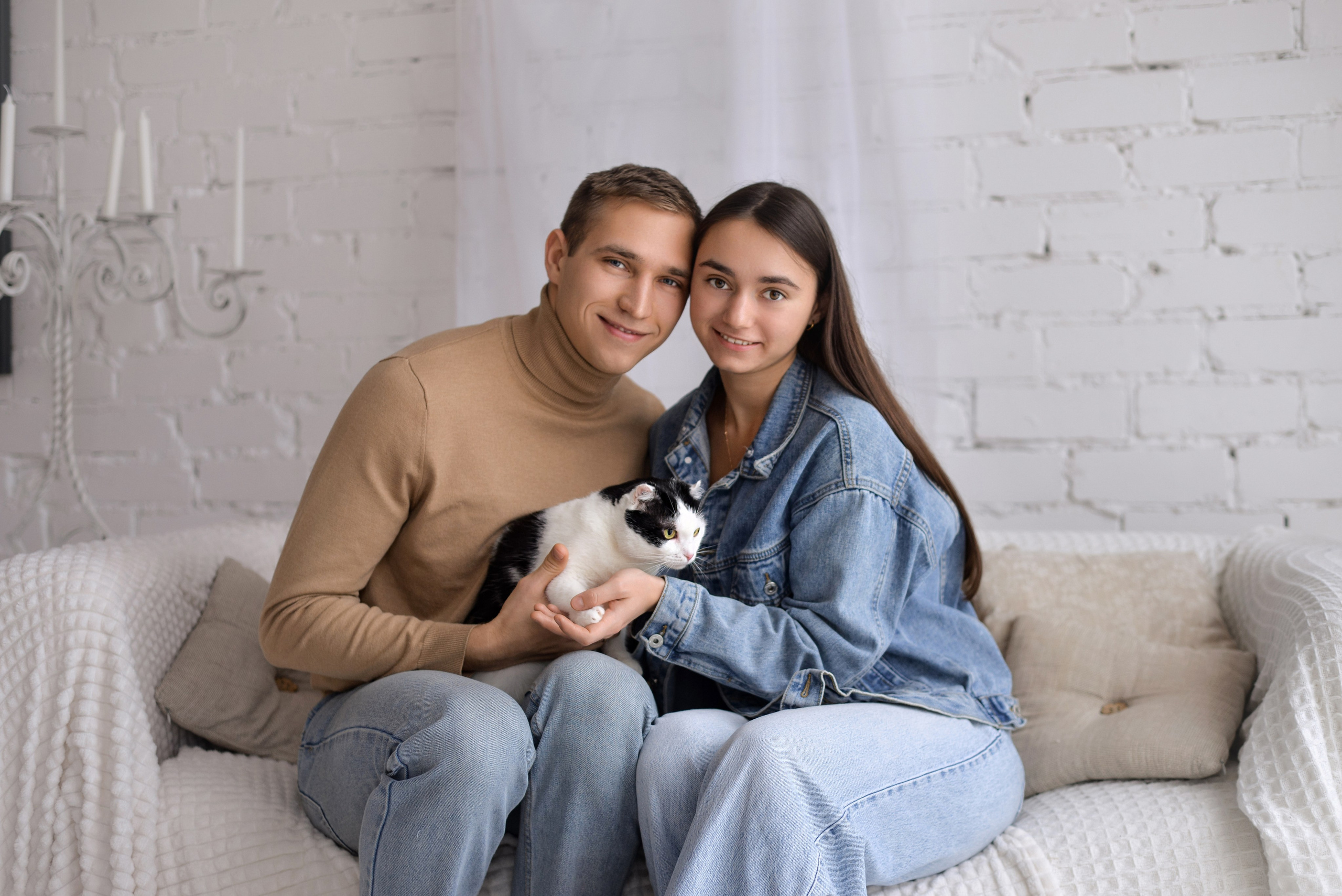 Кирилл, Саша и 😻🐈. Семейный и свадебный фотограф Галина Абакумова, фотосессии в Белгороде