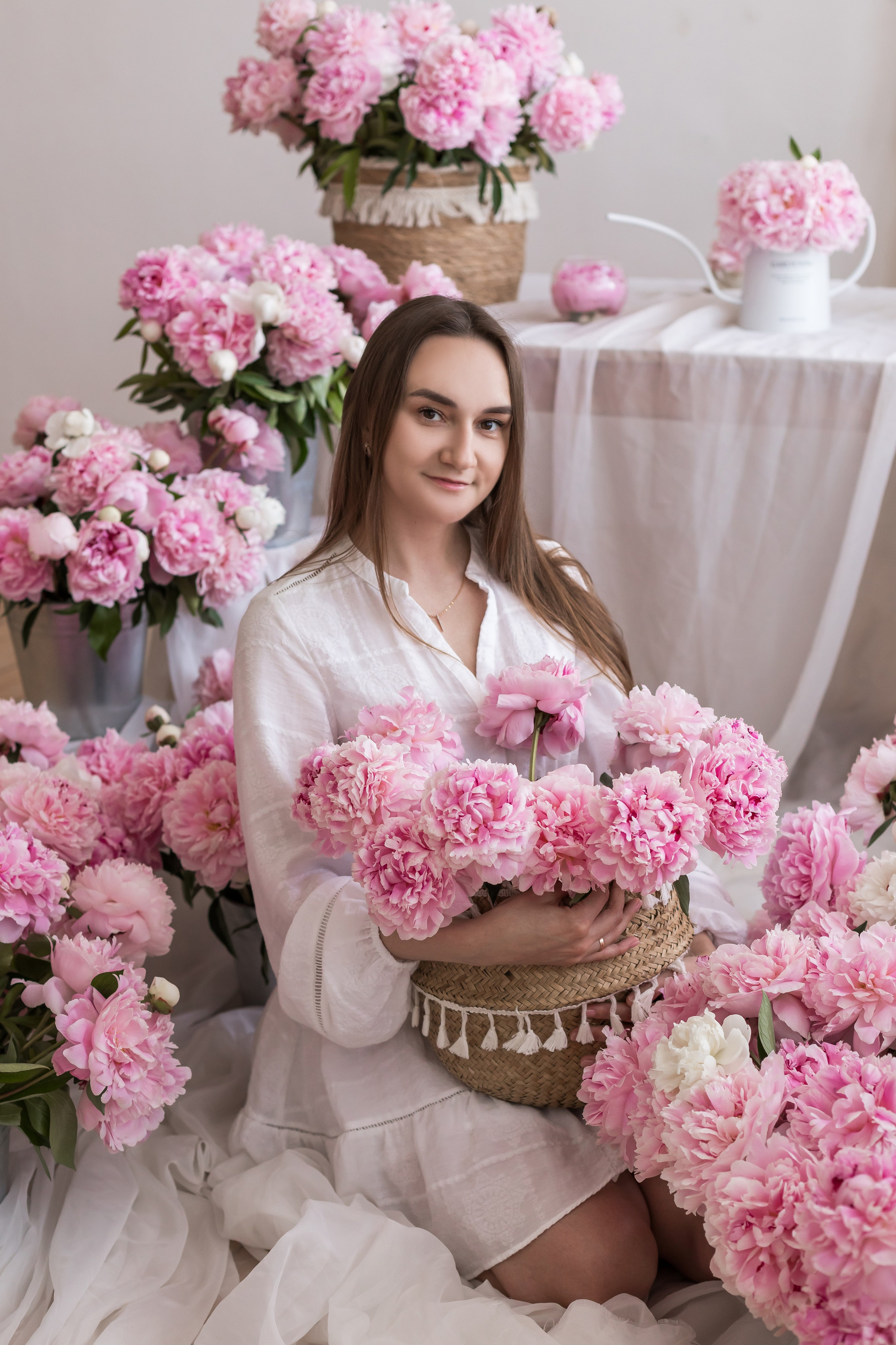 Пионы в студии. Семейный и детский фотограф Краснодар Валерия Власенко