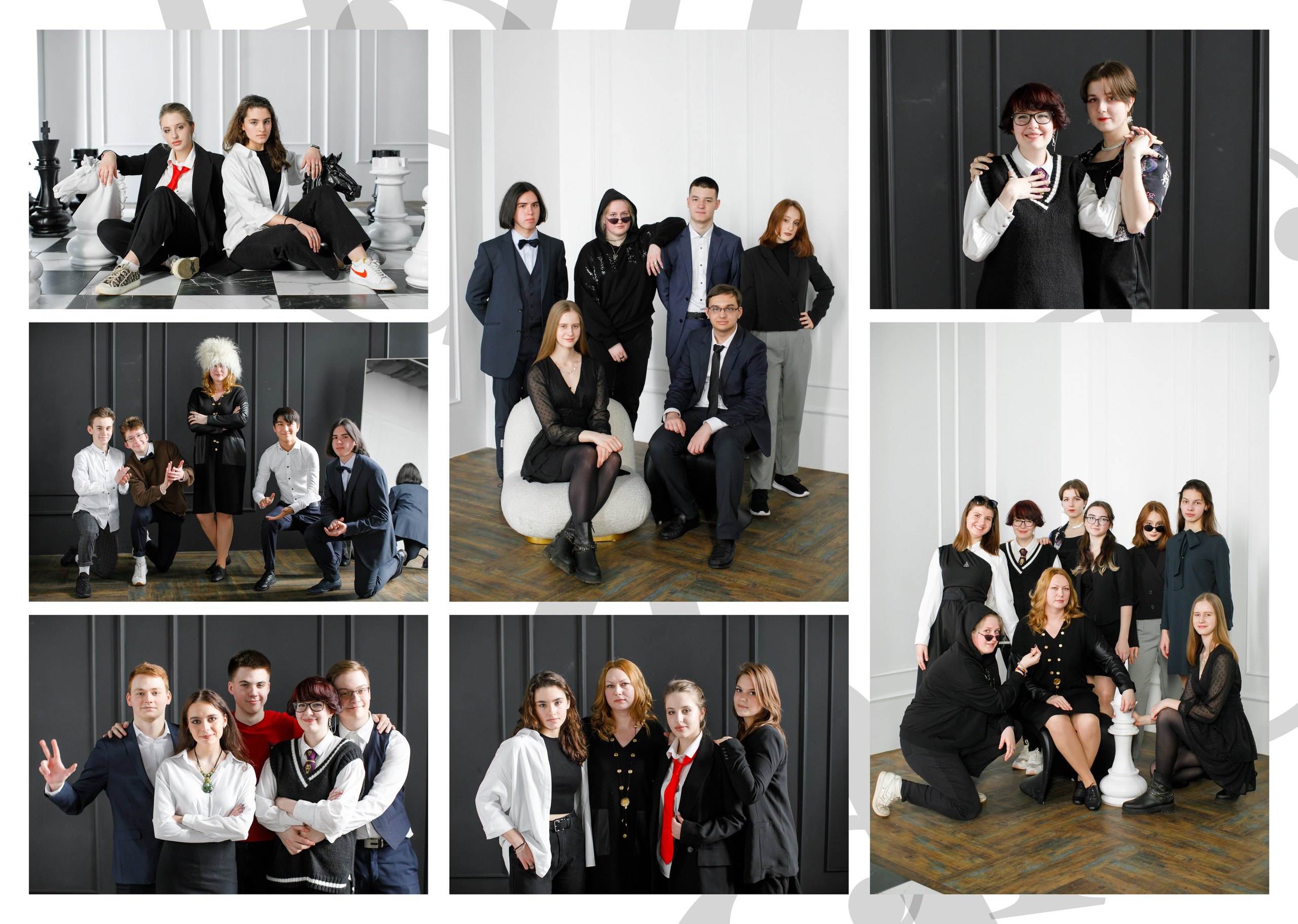 Дизайн «Шахматы». Школьные альбомы, Семейные съемки, Портреты, Фотограф Елена Кузнецова