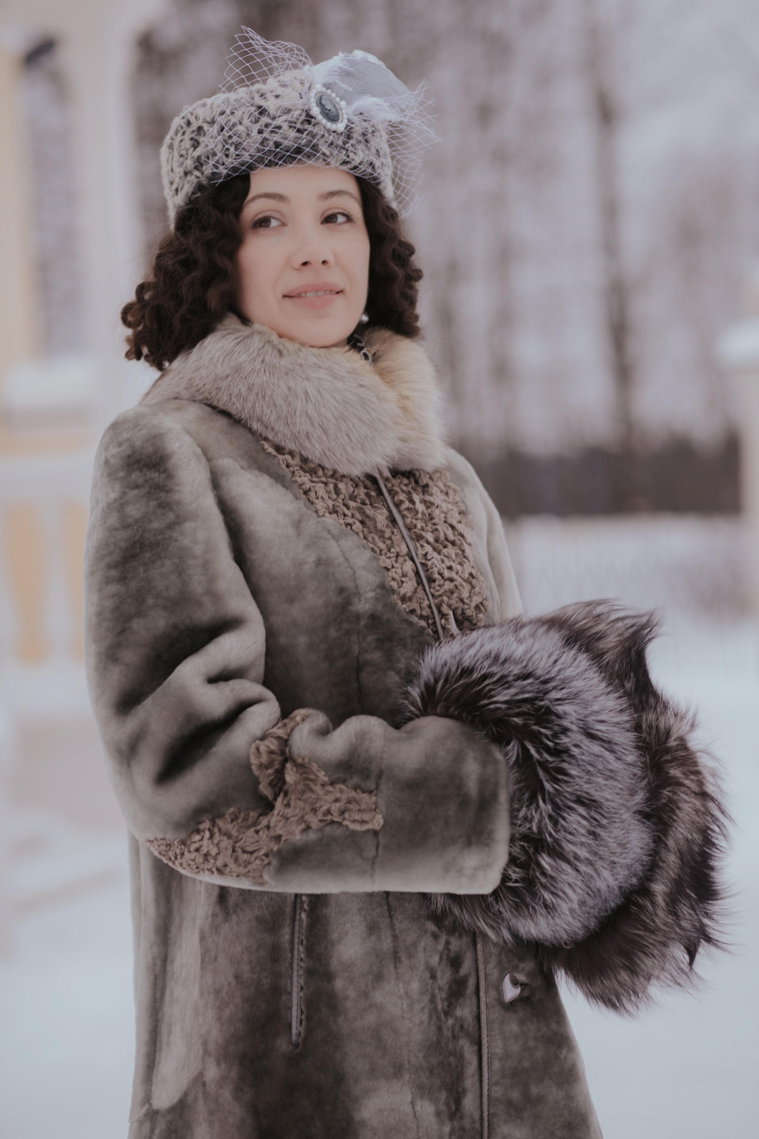 Зима в стиле модерн. Художественная винтажная фотография