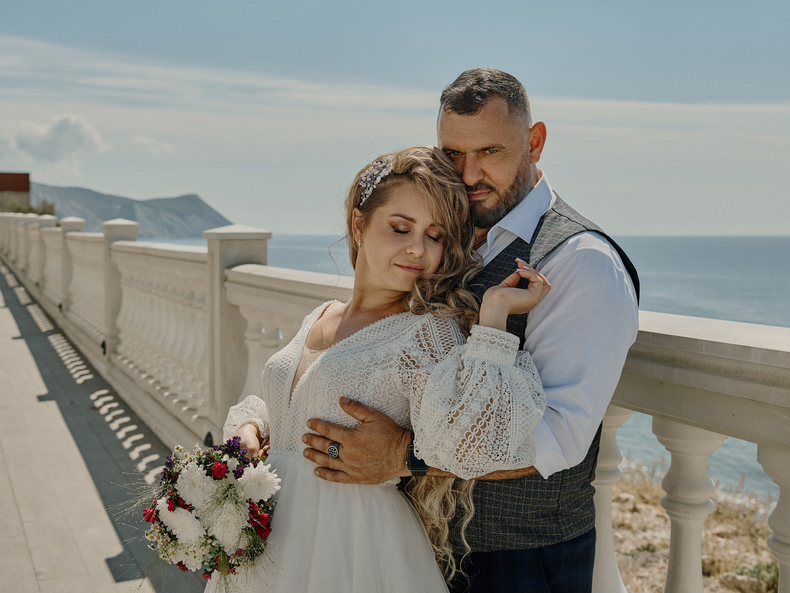 Байкерская свадебная фотосессия