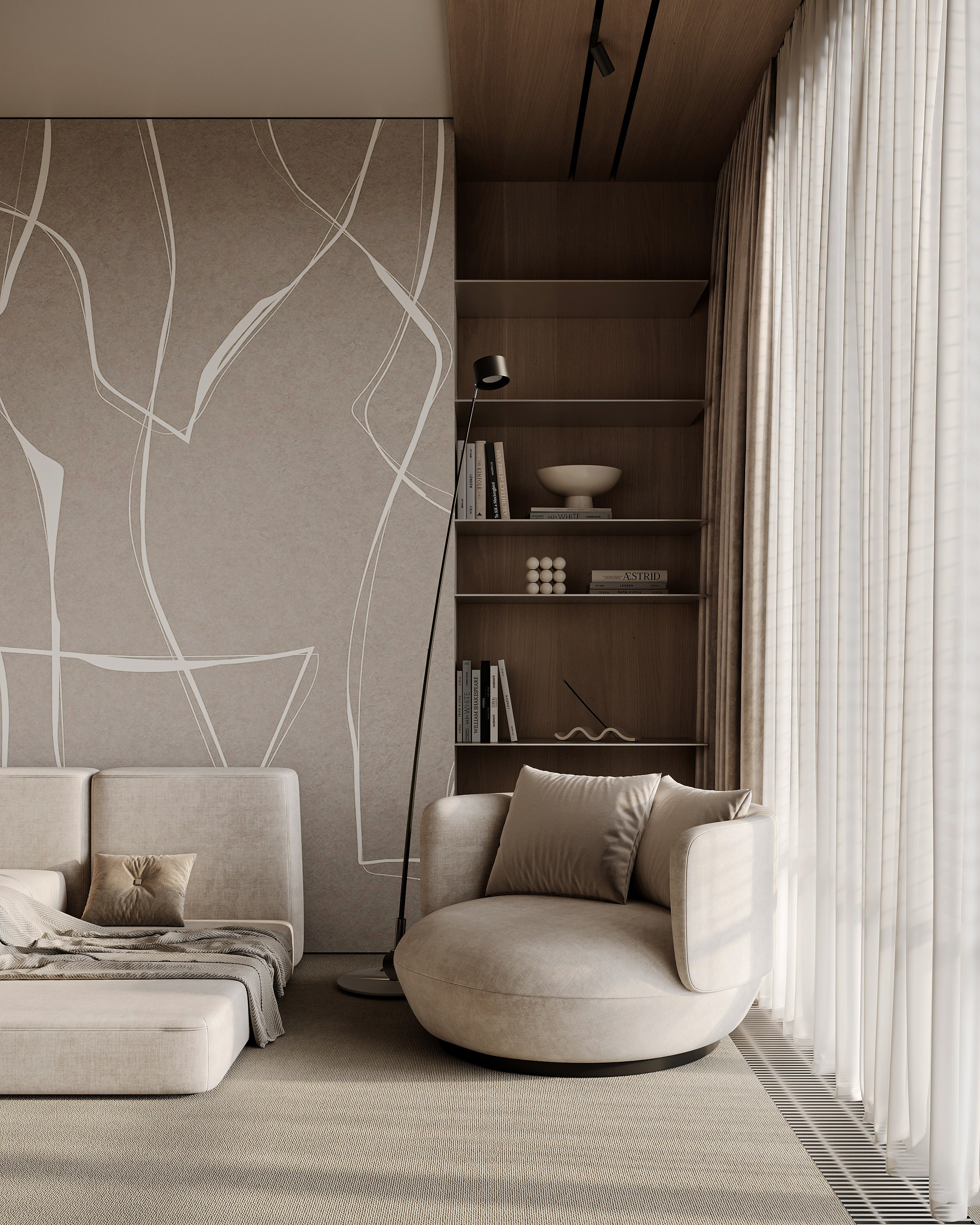 Интерьер квартиры в стиле минимализм. MONOROOM | дизайн интерьера