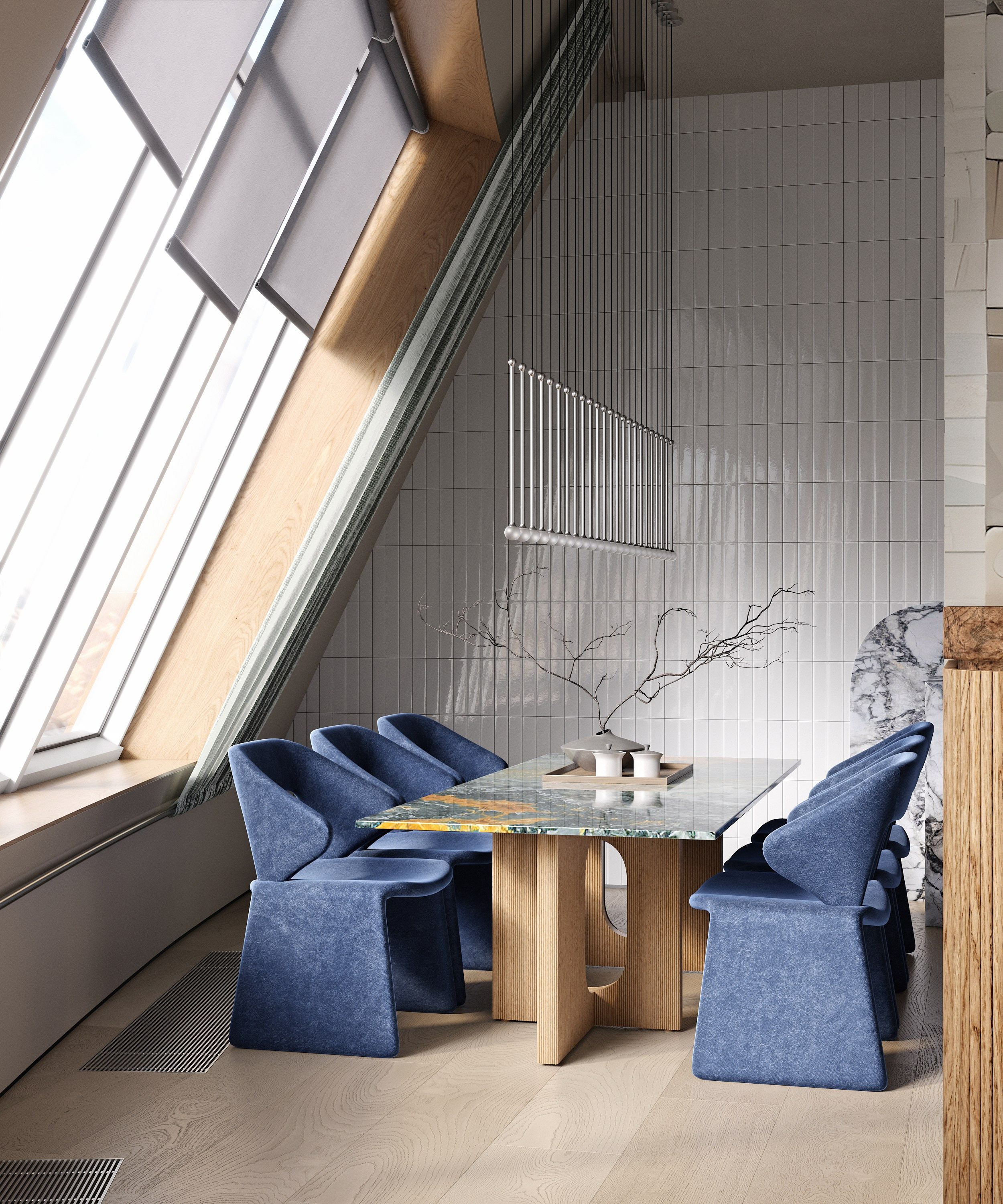 Kitchen and living | Design by Yuliya Shpeter. Interior visualisation | avocado.render