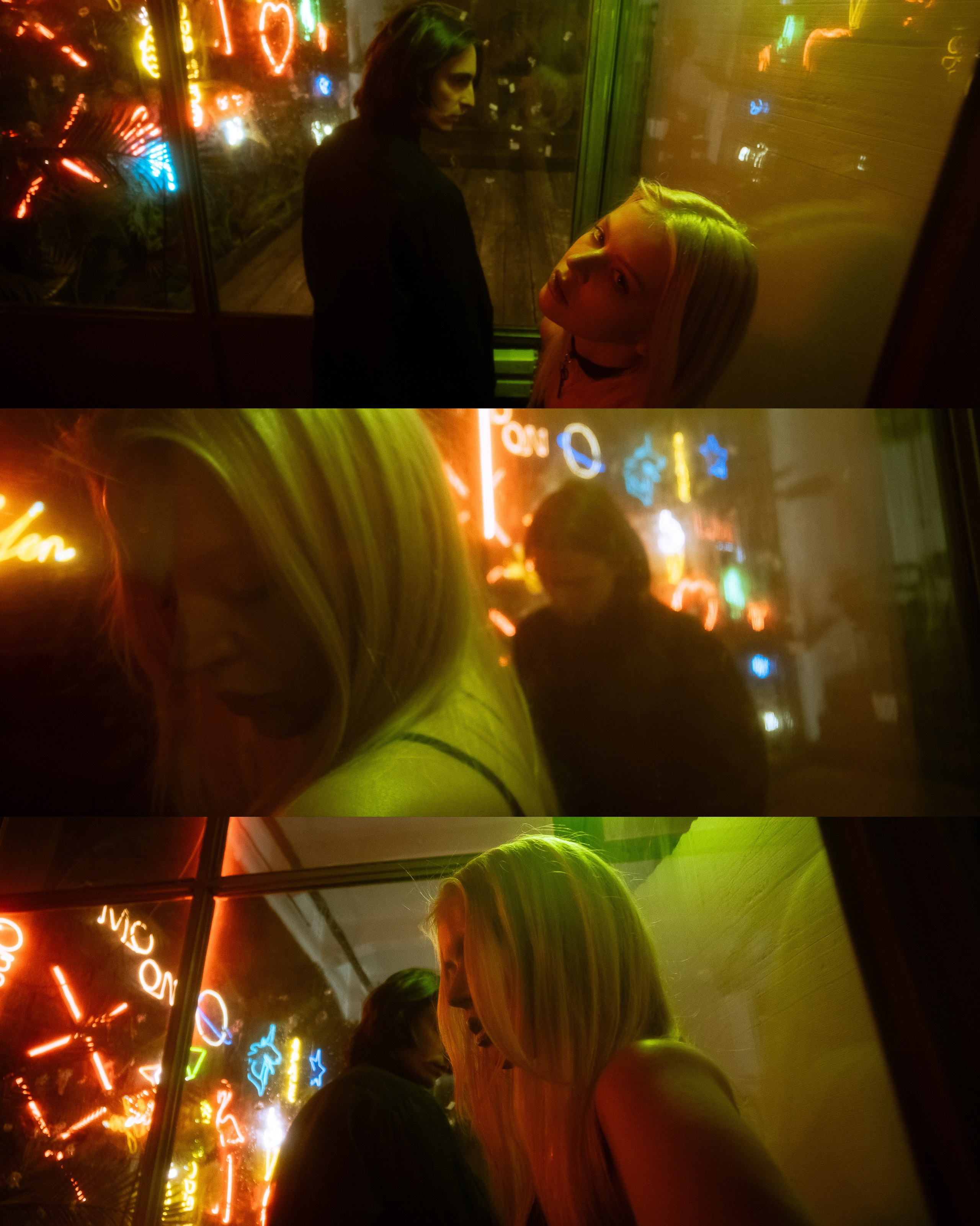 Coppia di ripresa. Fotografo a Mosca con un’atmosfera notturna di foto