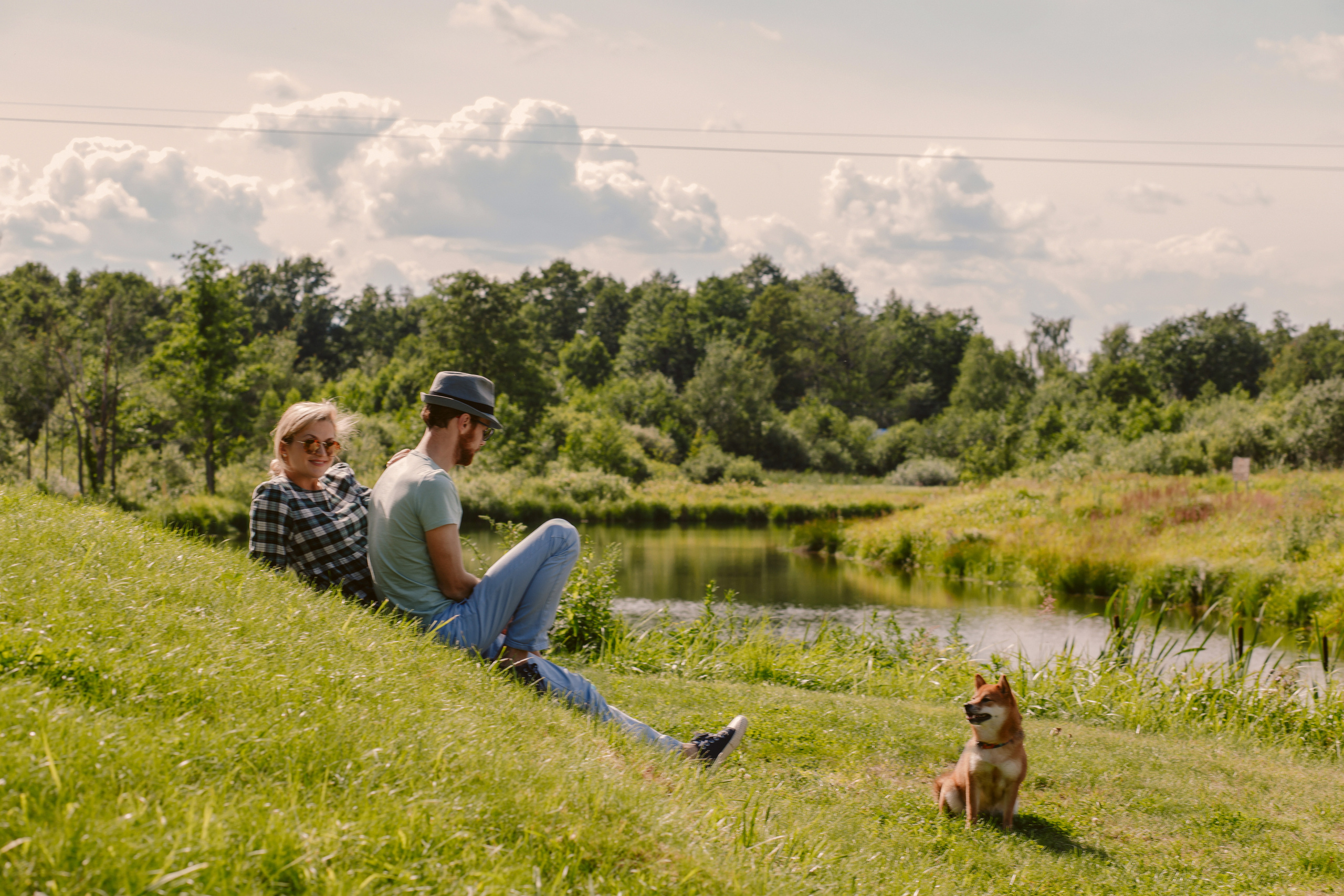 Съемка семейной пары с собакой. Семейный фотограф в Москве Наталья Чуб, заказать Фотокнигу