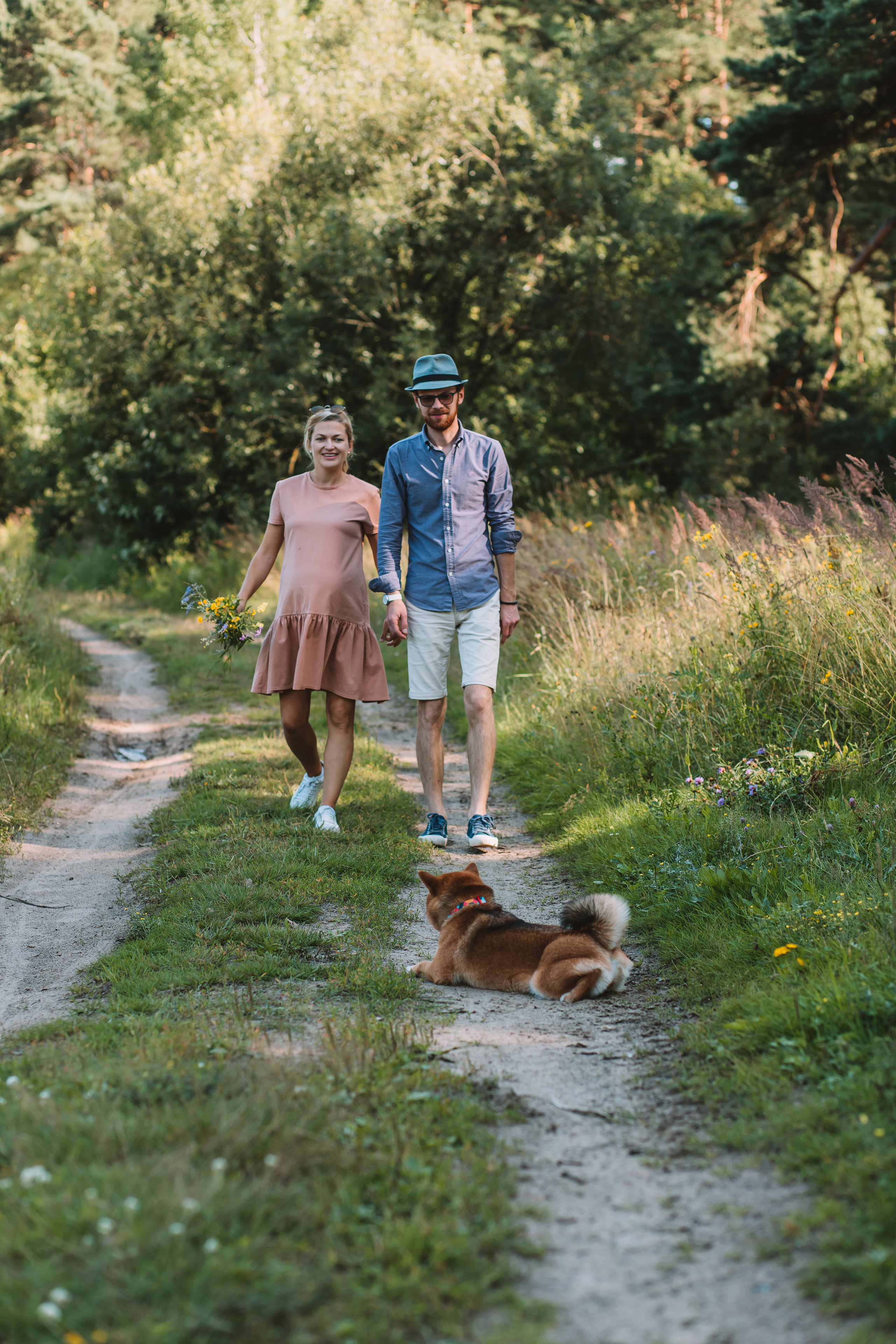 Съемка семейной пары с собакой. Семейный фотограф в Москве Наталья Чуб, заказать Фотокнигу