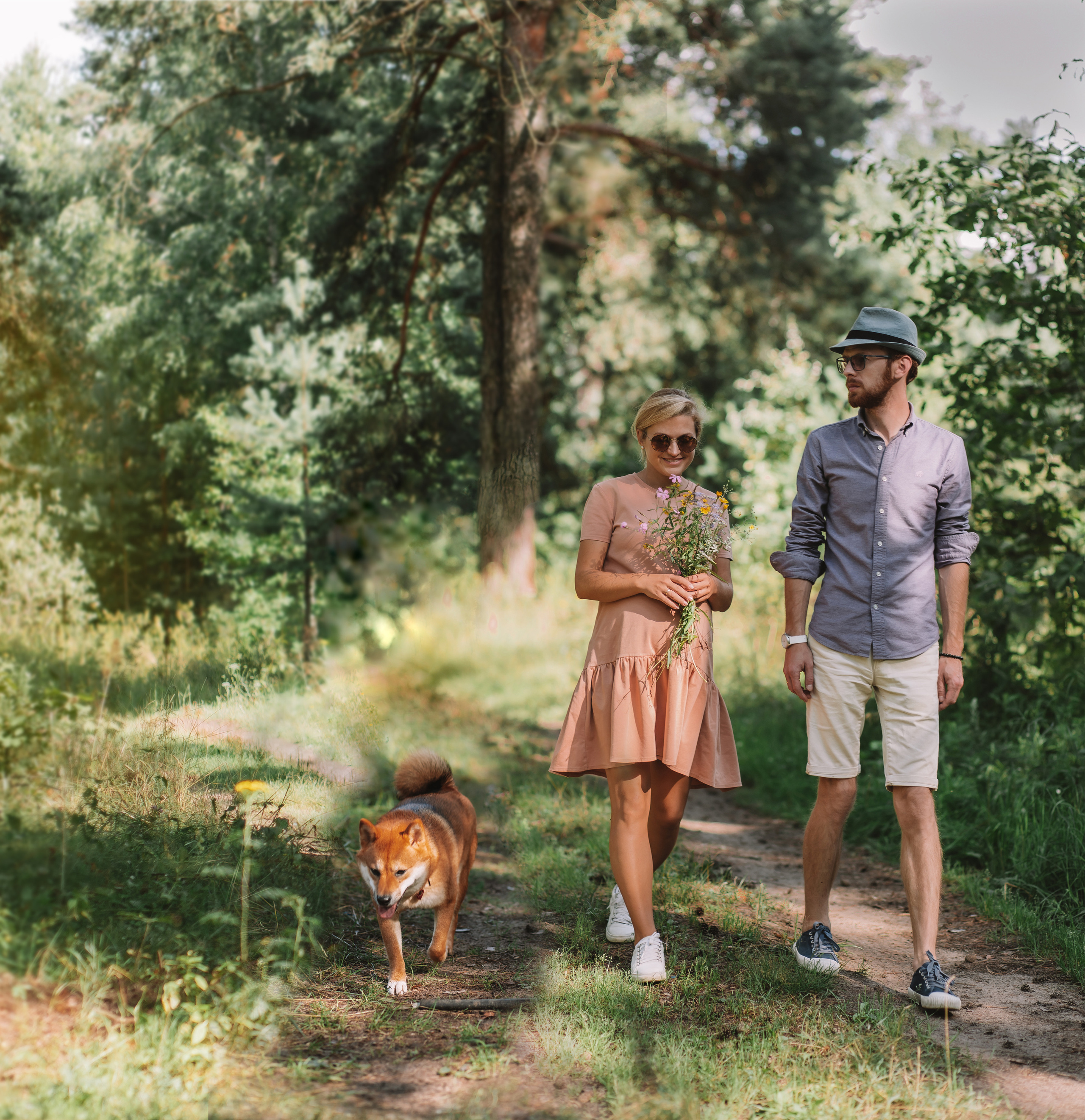 Съемка семейной пары с собакой. Семейный фотограф в Москве Наталья Чуб, заказать Фотокнигу