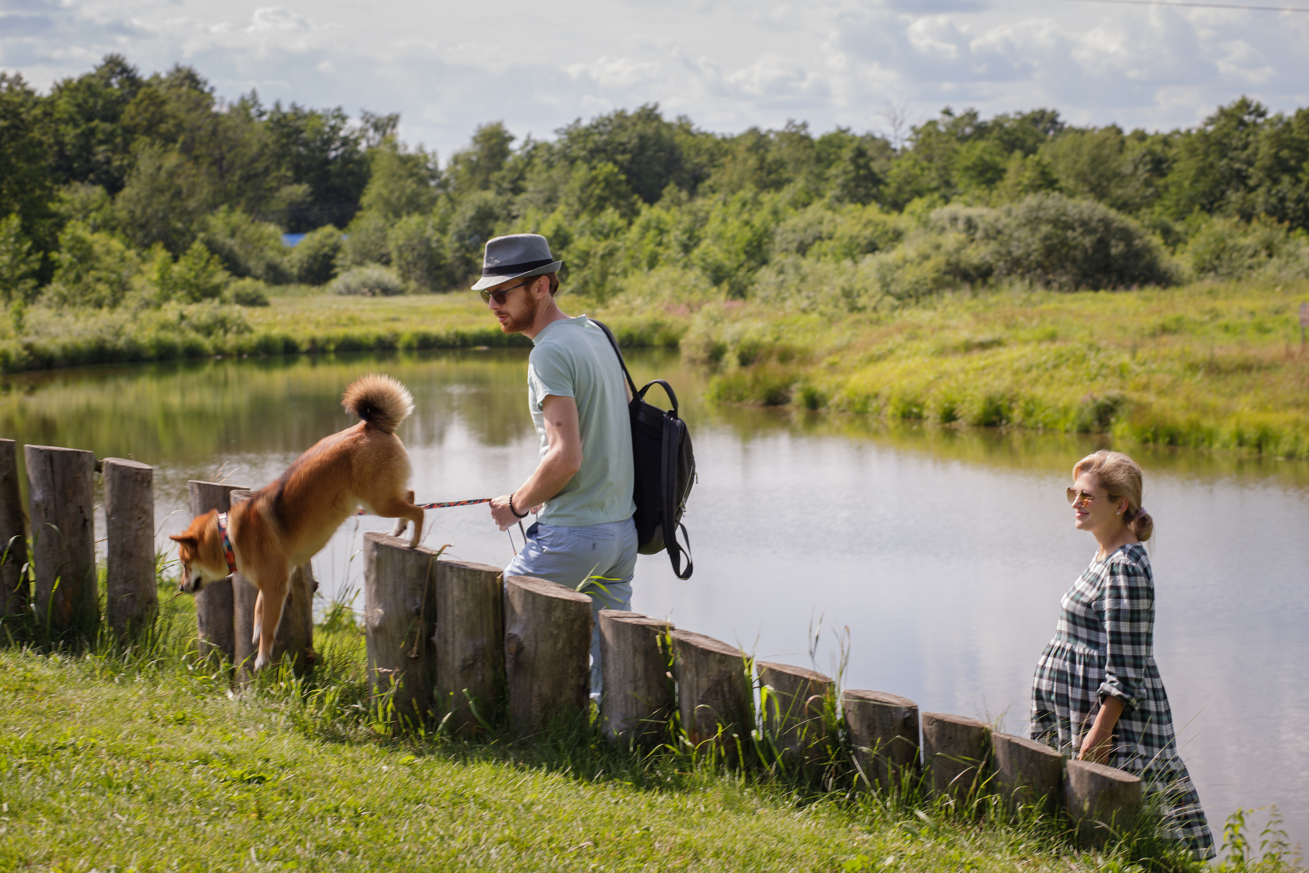 Съемка семейной пары с собакой. Семейный фотограф в Москве Наталья Чуб, заказать Фотокнигу