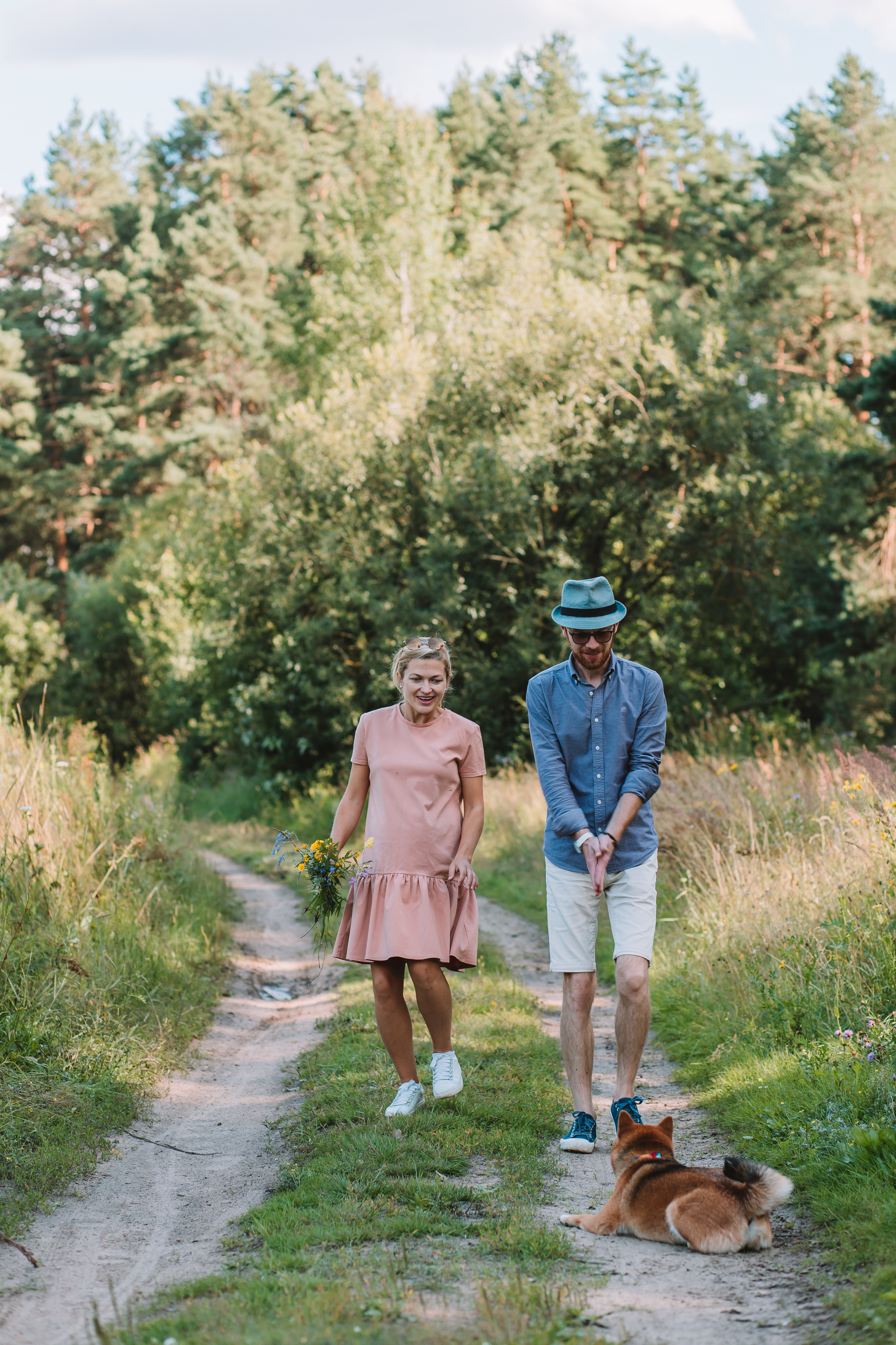 Съемка семейной пары с собакой. Семейный фотограф в Москве Наталья Чуб, заказать Фотокнигу