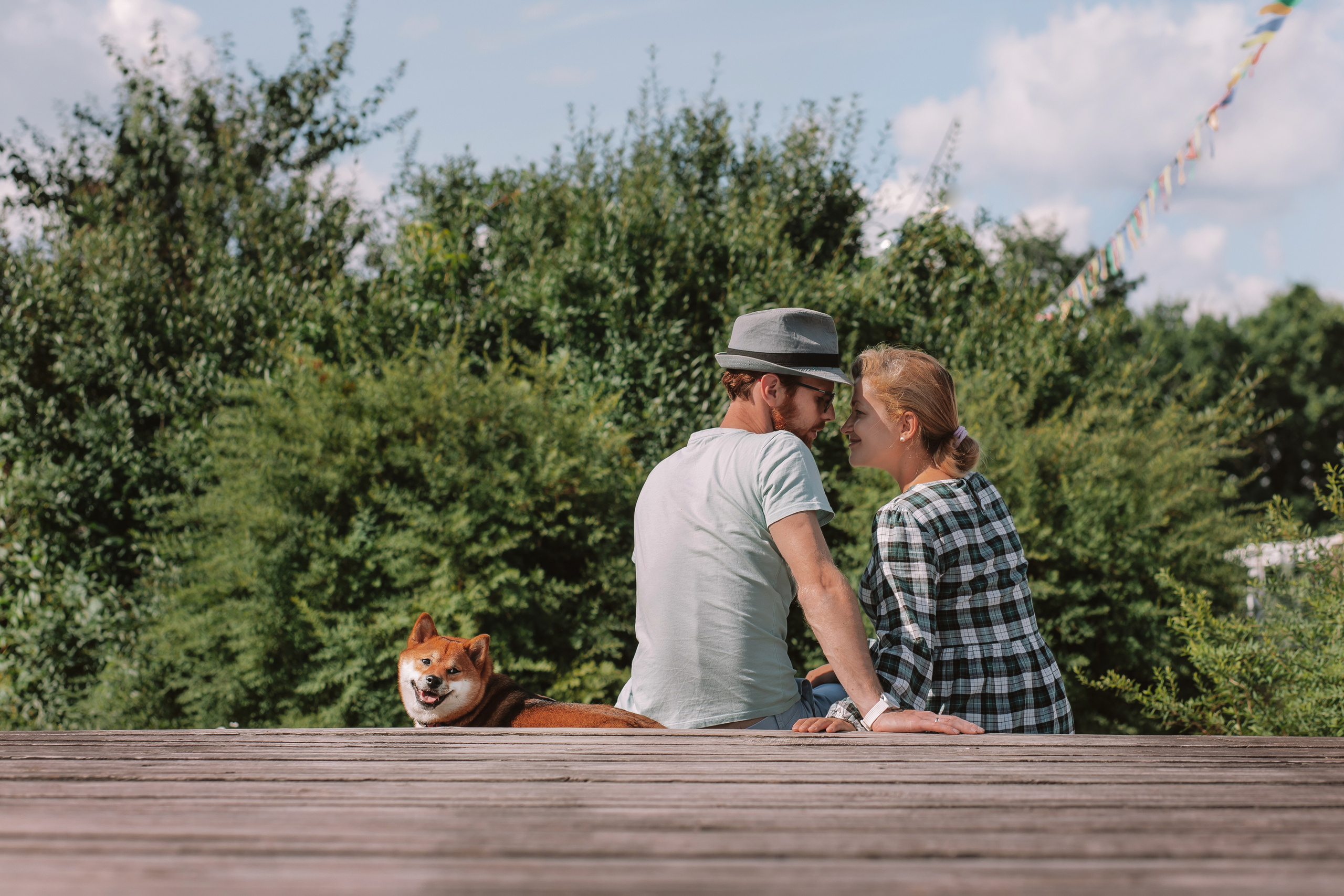 Съемка семейной пары с собакой. Семейный фотограф в Москве Наталья Чуб, заказать Фотокнигу