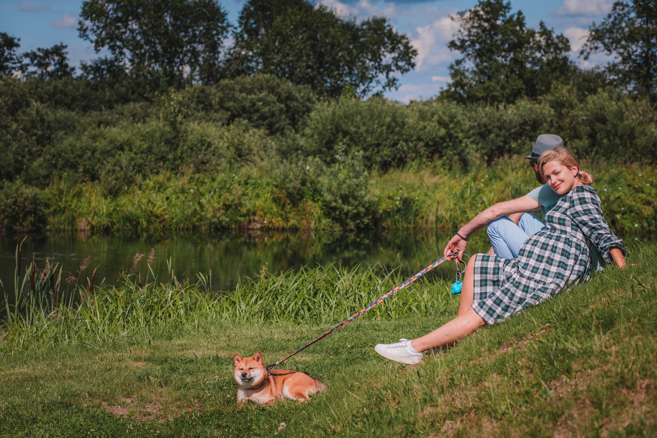Съемка семейной пары с собакой. Семейный фотограф в Москве Наталья Чуб, заказать Фотокнигу