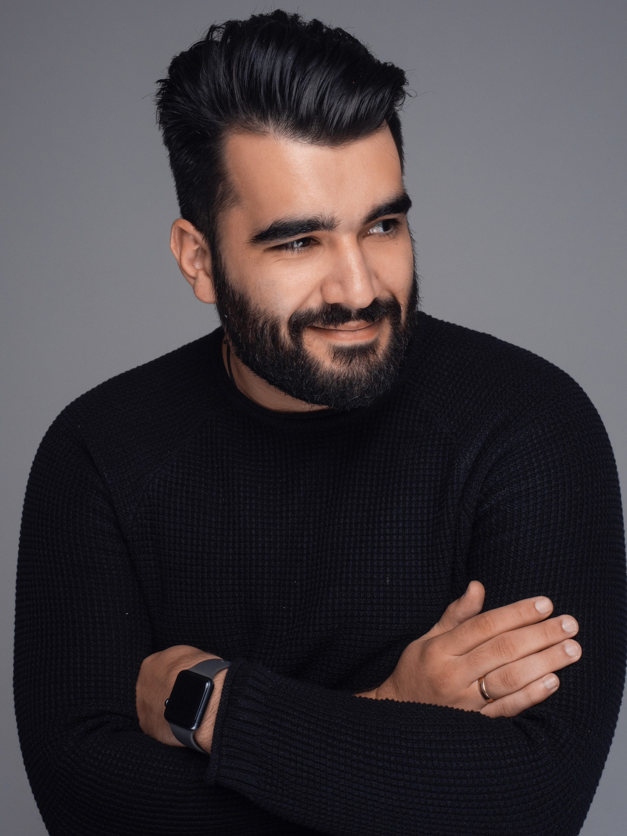 Мужской студийный портрет. Свадебный и репортажный фотограф Элина Козырьянова