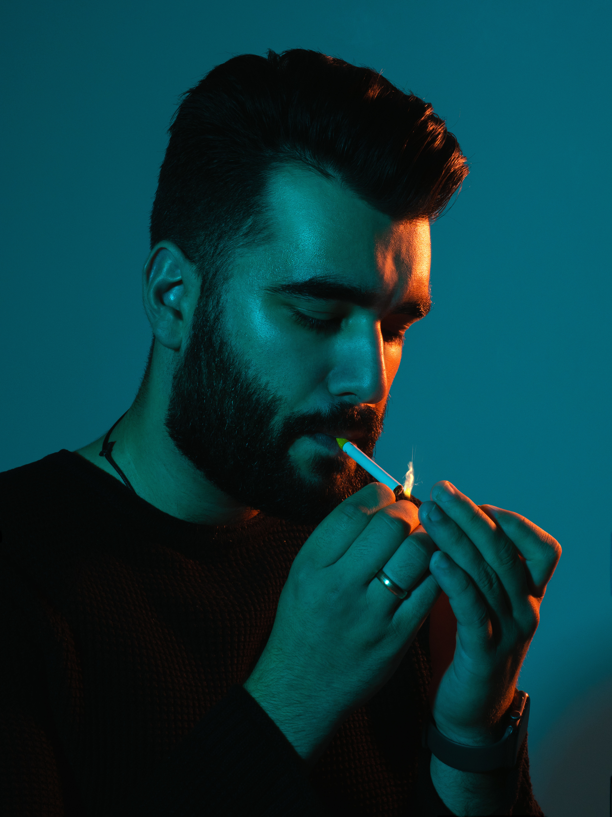 Мужской студийный портрет. Свадебный и репортажный фотограф Элина Козырьянова