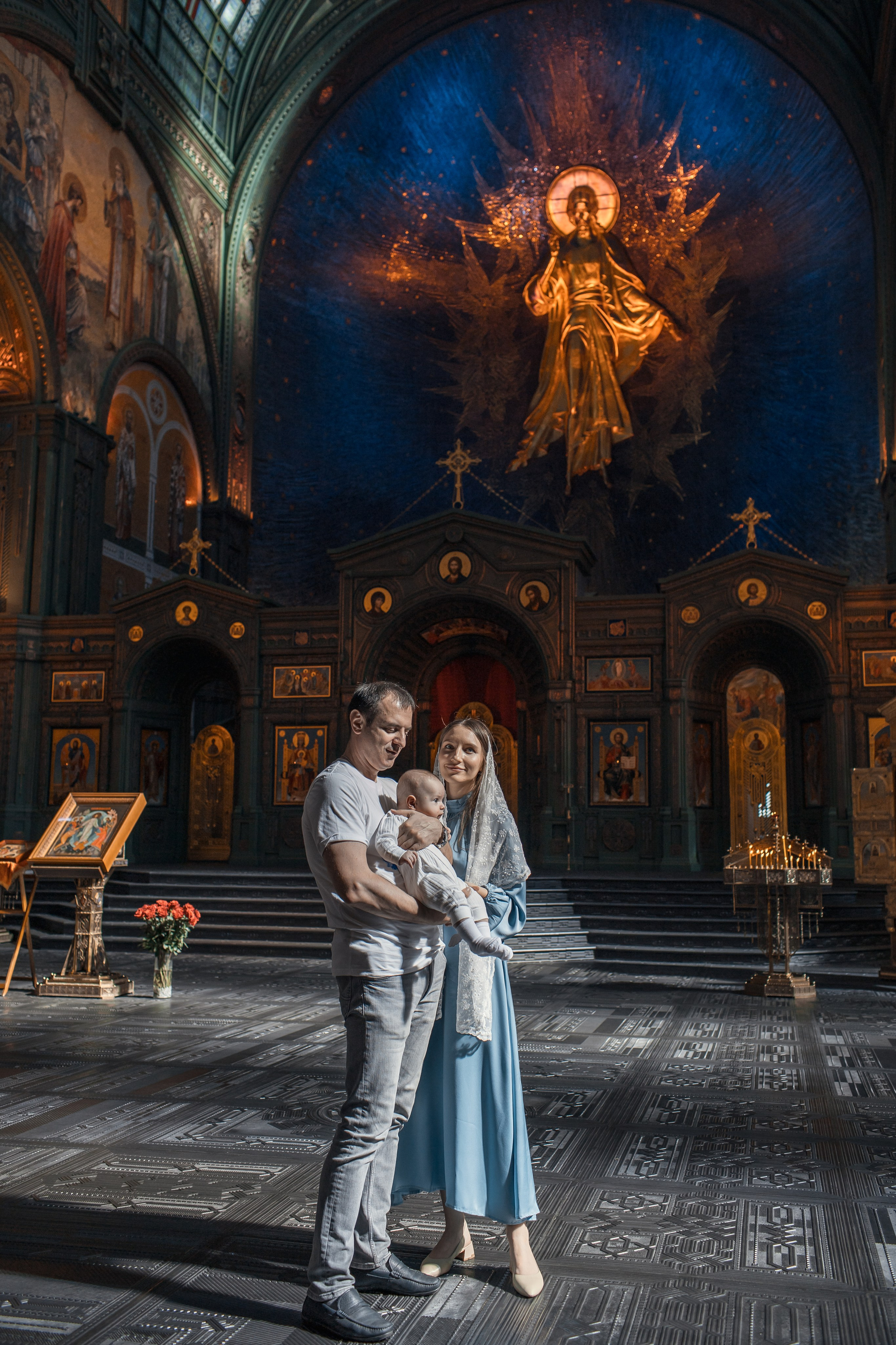 Крещение в Храме Вооруженных Сил России. Профессиональный фотограф в Москве и Мо Мария Шантарёва