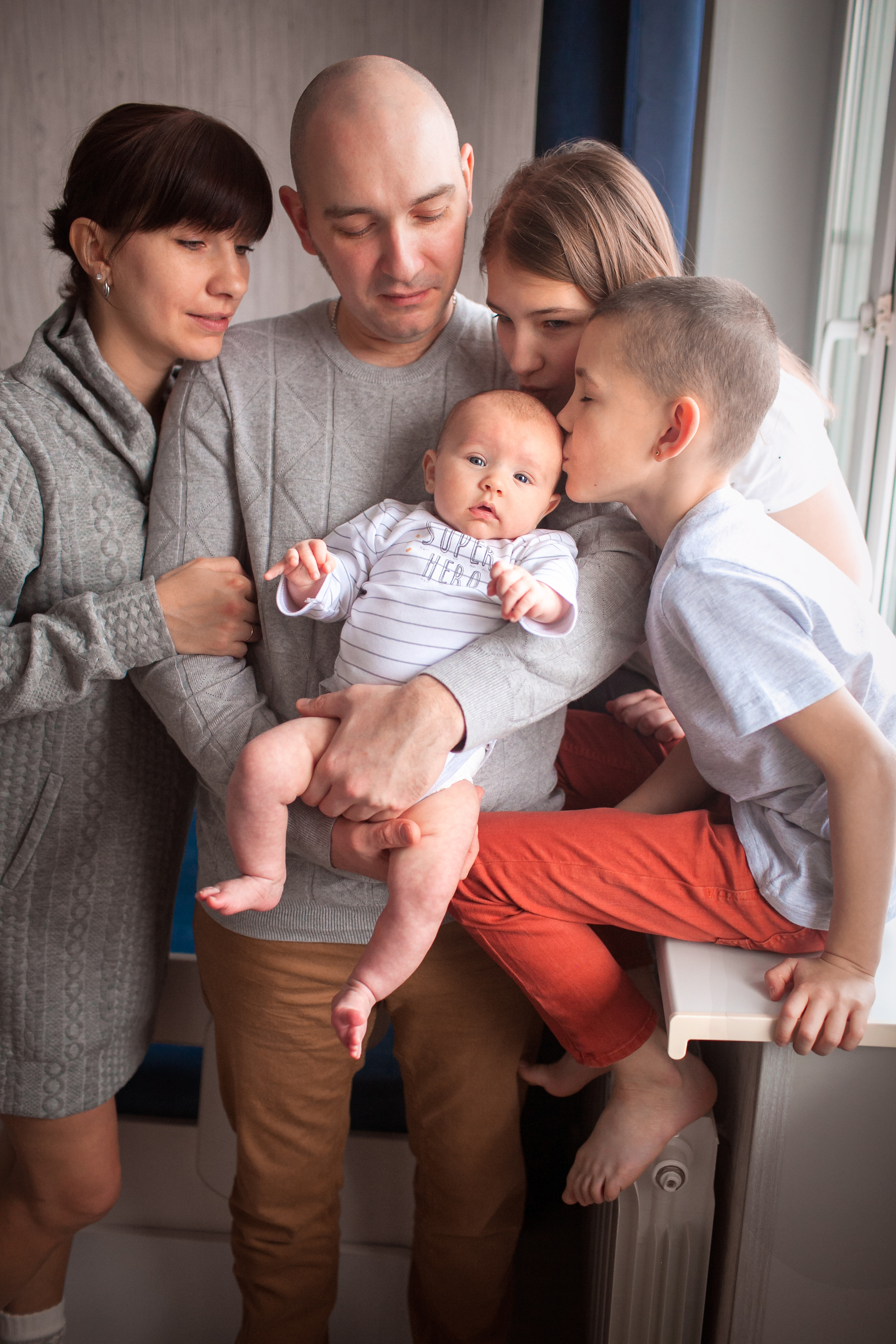 Ольга и ее большая семья. Домашняя история. Детский и семейный фотограф в Москве и московской области Елена Титова