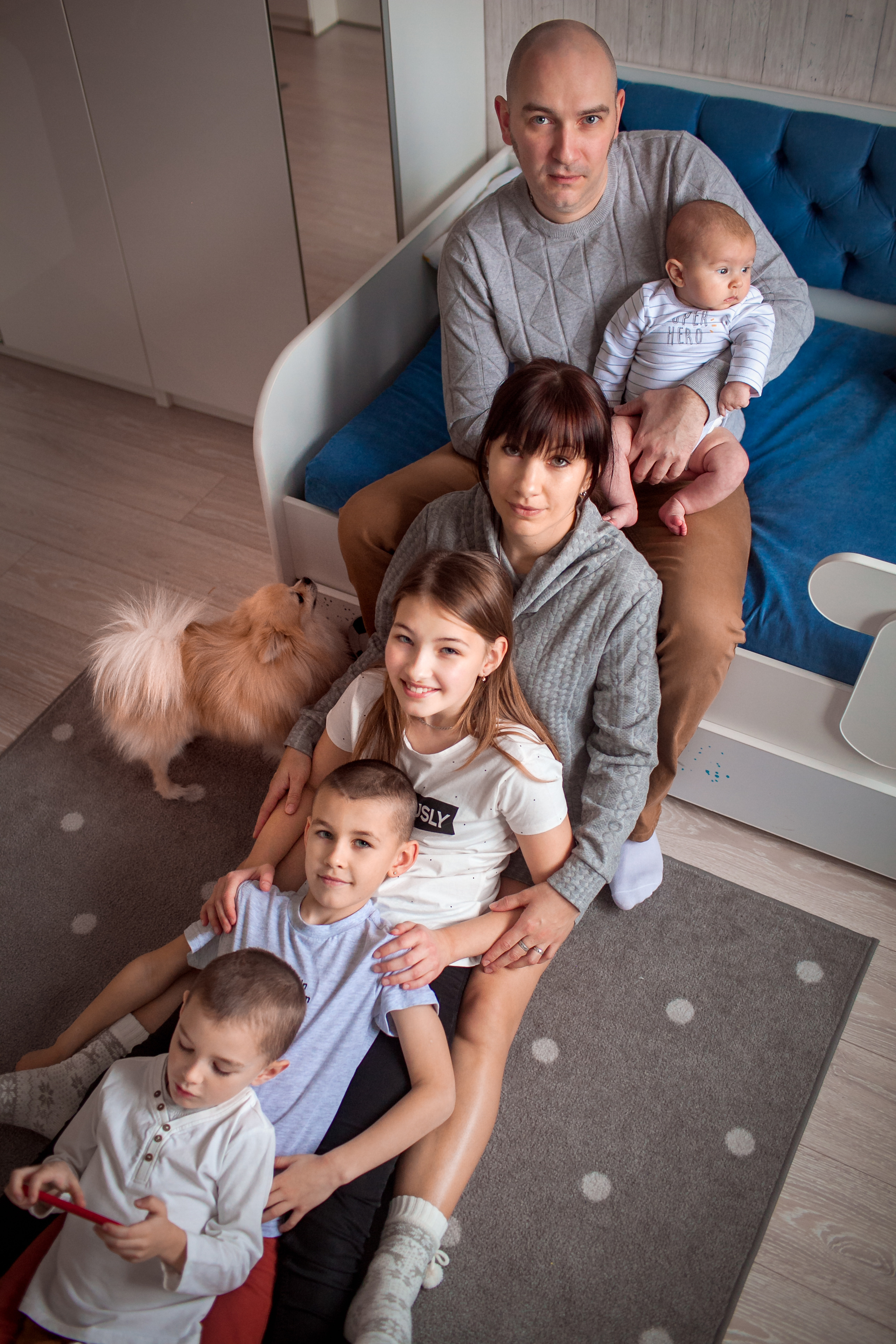 Ольга и ее большая семья. Домашняя история. Детский и семейный фотограф в Москве и московской области Елена Титова