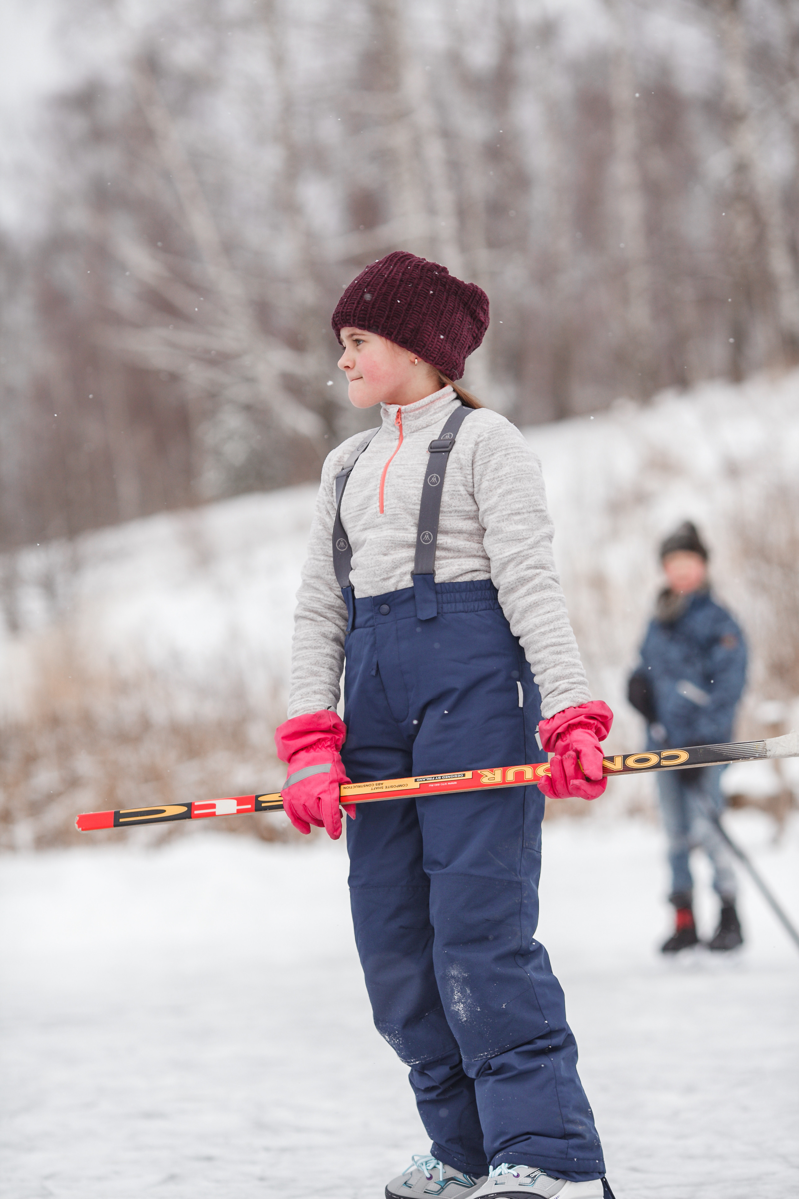 Четыре дружеские семьи. Зимний хоккей на озере. Детский и семейный фотограф в Москве и московской области Елена Титова