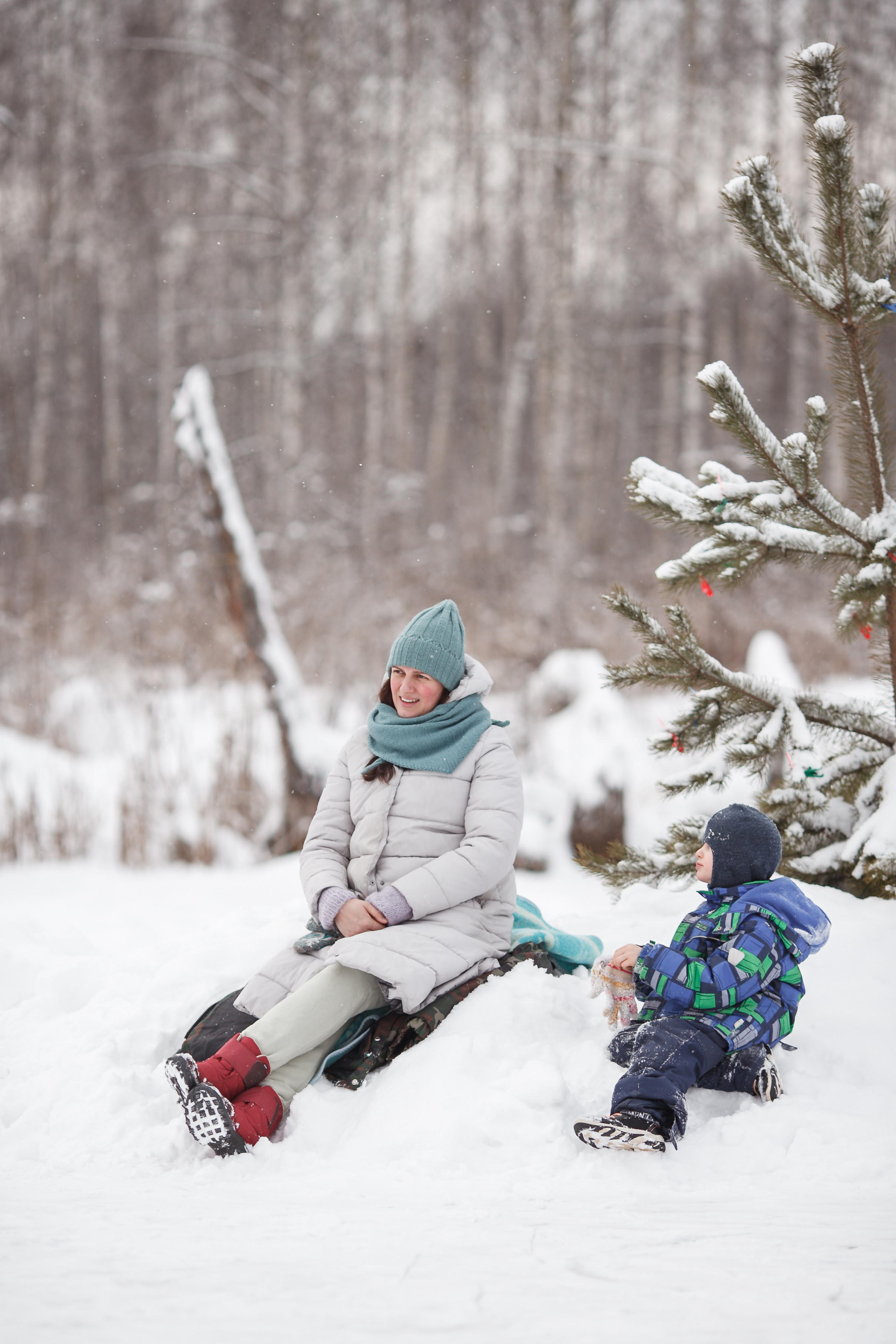 Четыре дружеские семьи. Зимний хоккей на озере. Детский и семейный фотограф в Москве и московской области Елена Титова