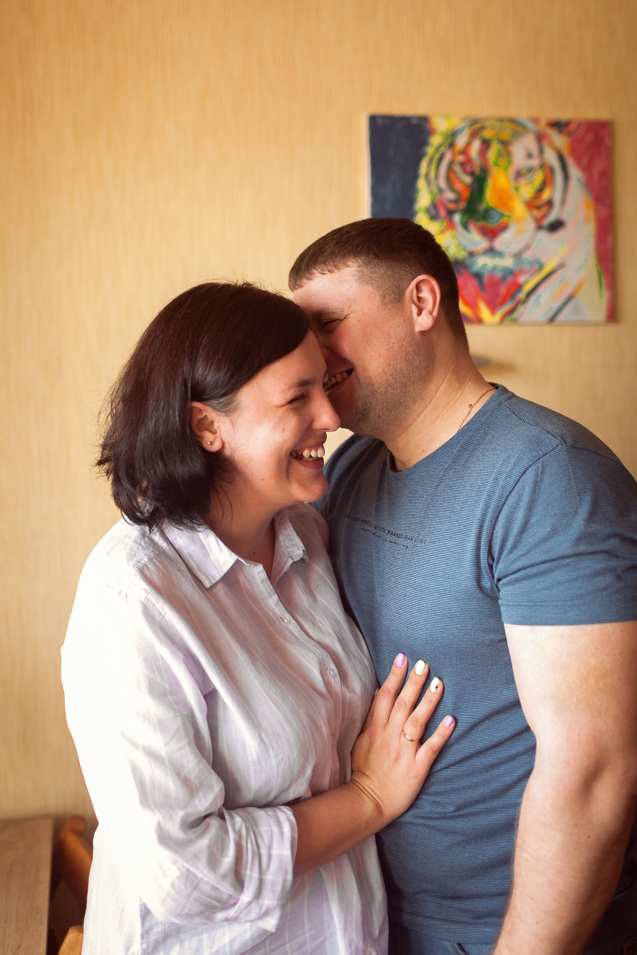 Алеся, Сергей и дети. Субботнее утро дома. Детский и семейный фотограф в Москве и московской области Елена Титова