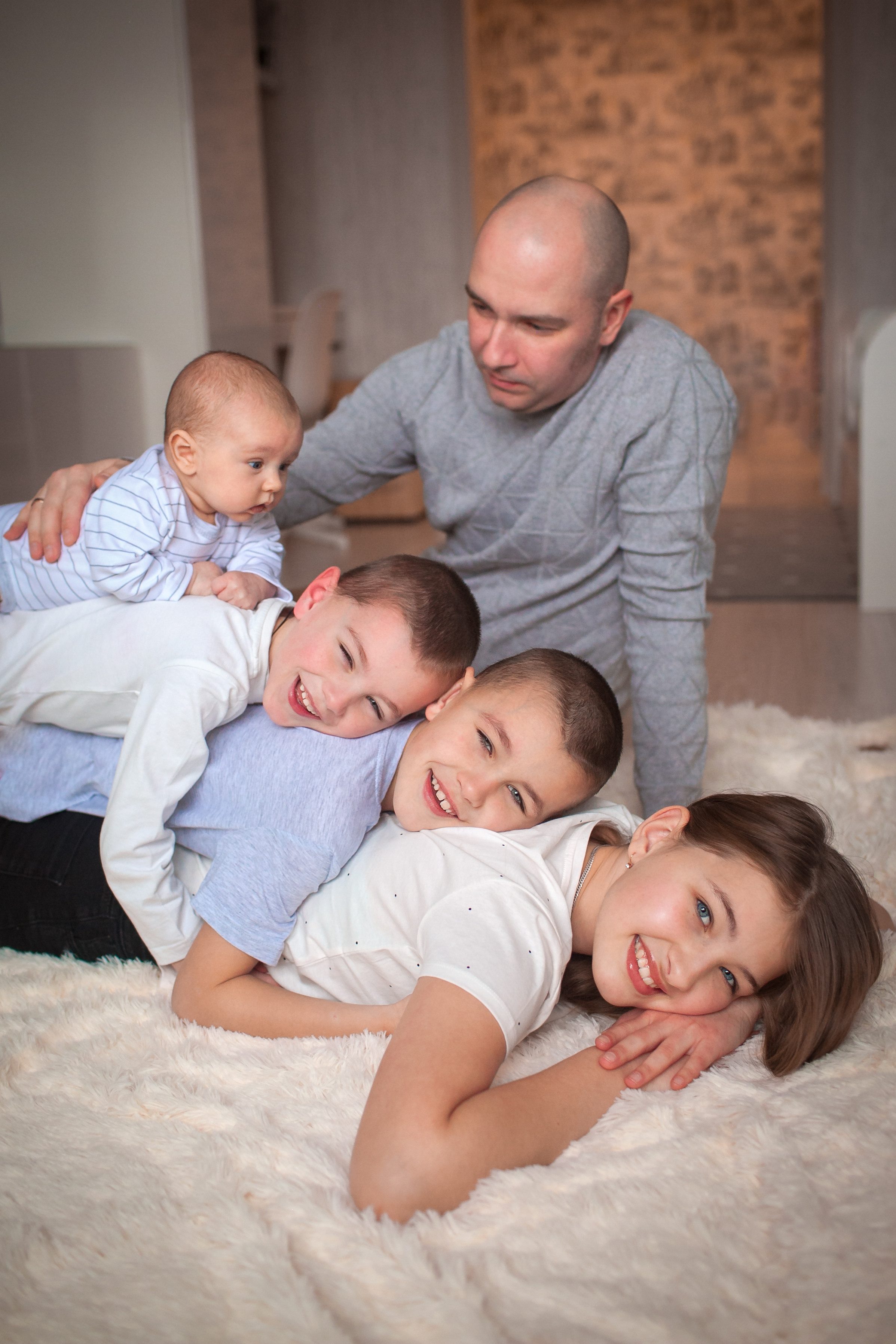 Ольга и ее большая семья. Домашняя история. Детский и семейный фотограф в Москве и московской области Елена Титова