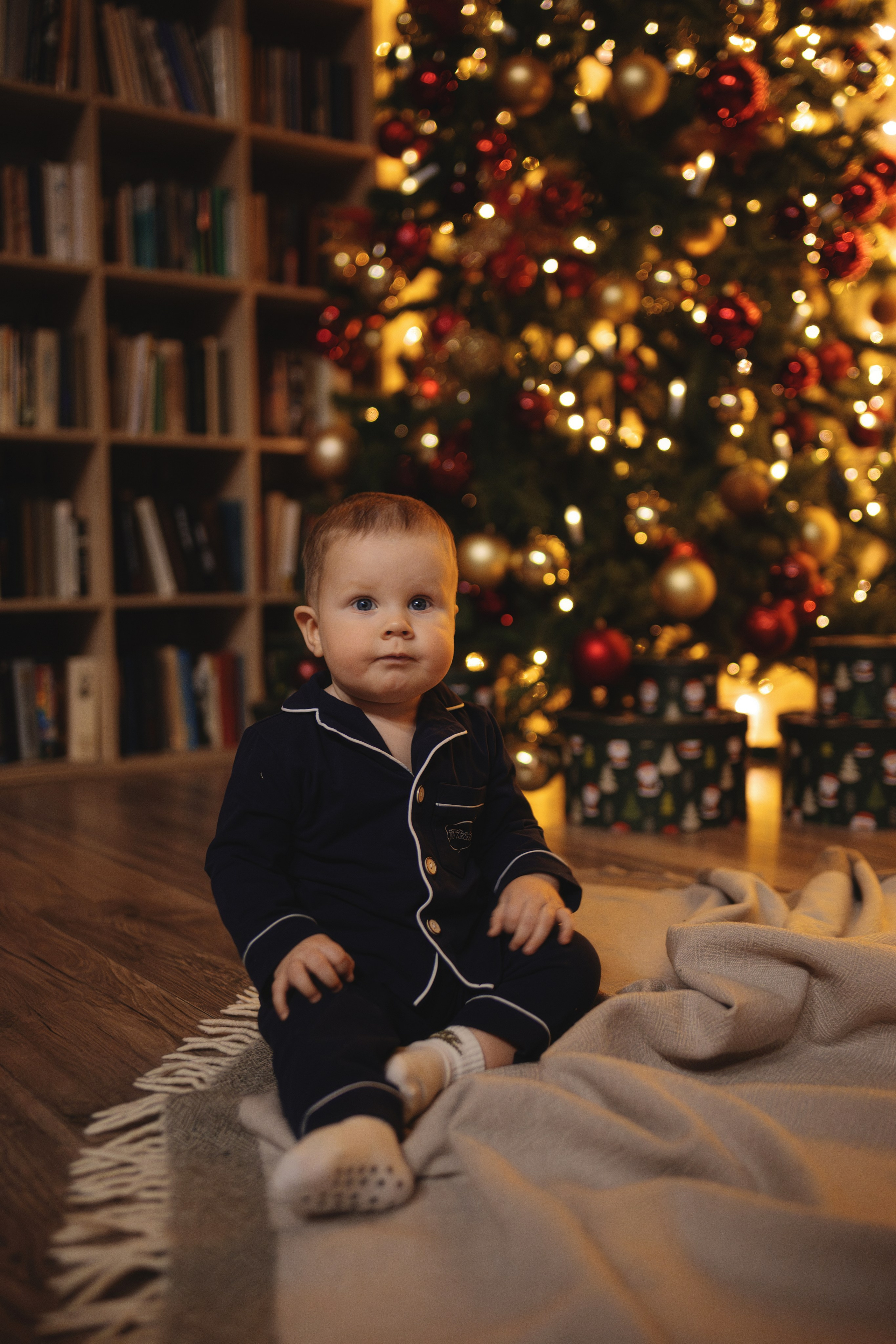 Семейная новогодняя фотосессия в пижамах. Семейный фотограф в Москве 📸