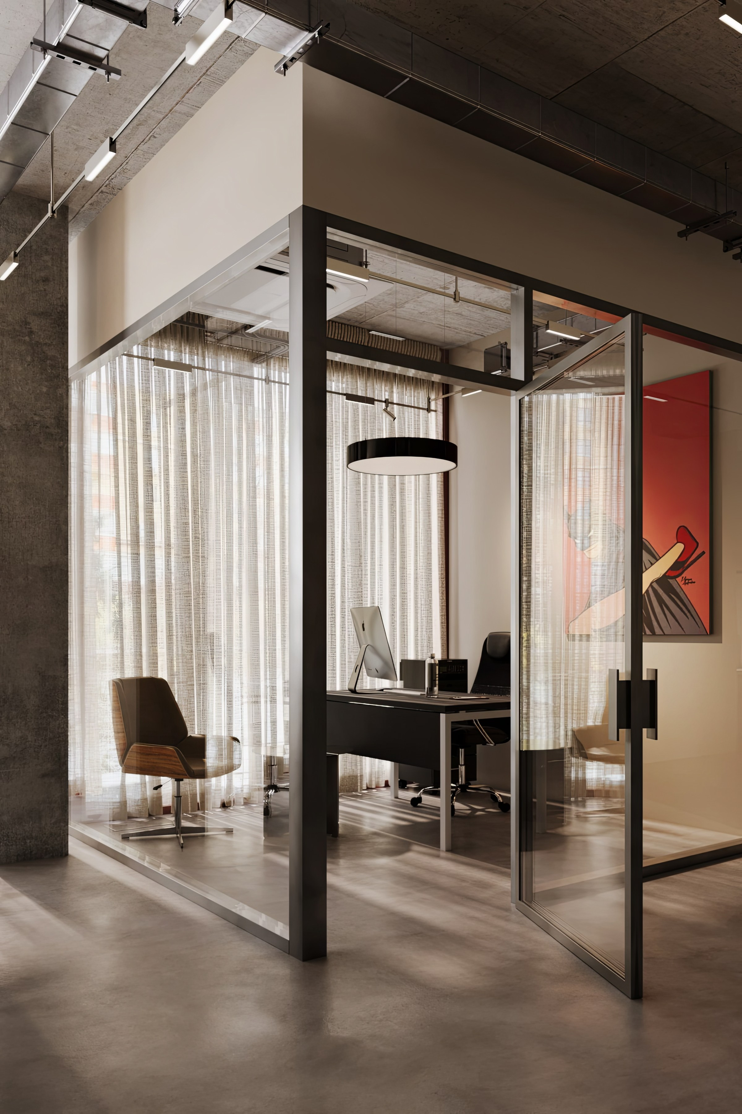 Brut office. Residential and commercial interior visualizer Anton Barantsev