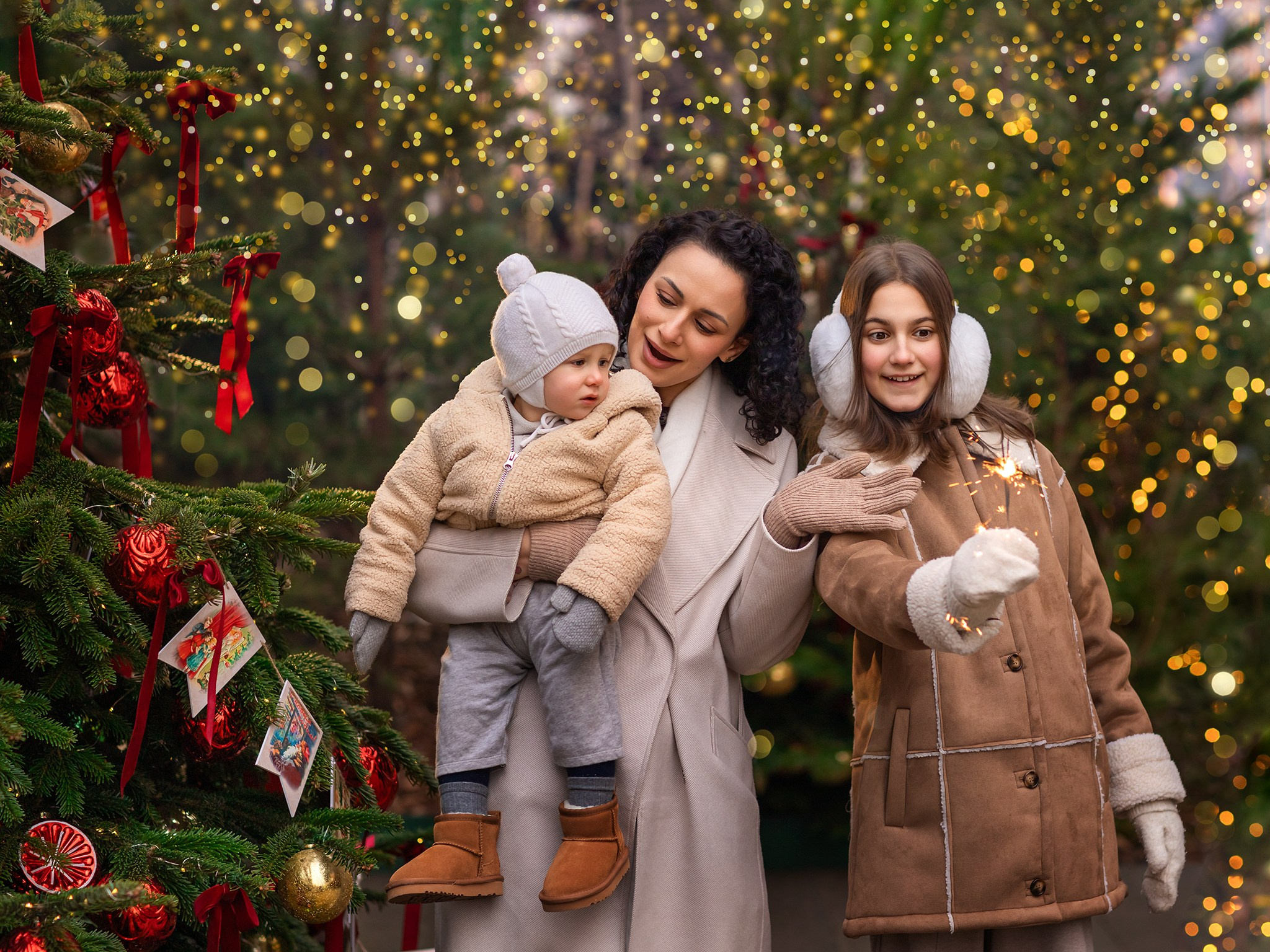 Новогодняя прогулка. Детский и семейный фотограф Елена Михайлова в Москве