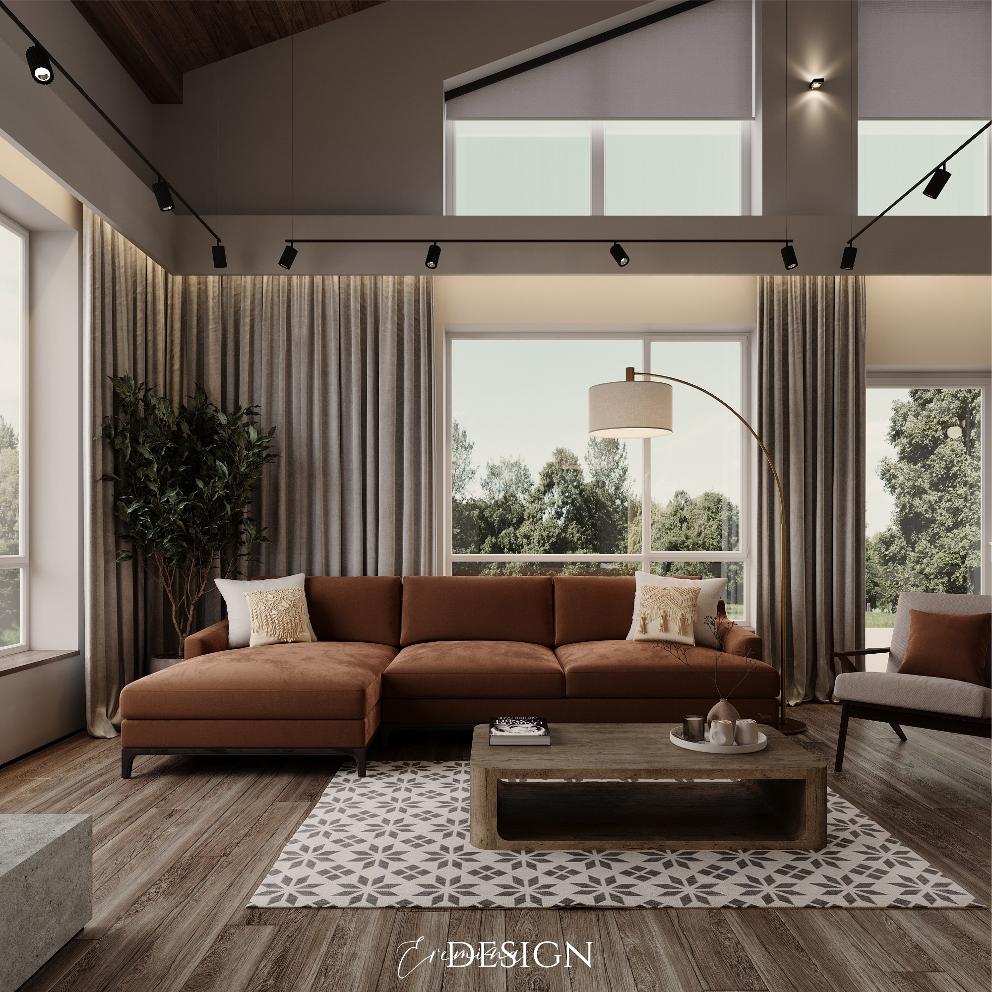 Загородный дом 150 м². Дизайнер интерьера Еремина Юлия