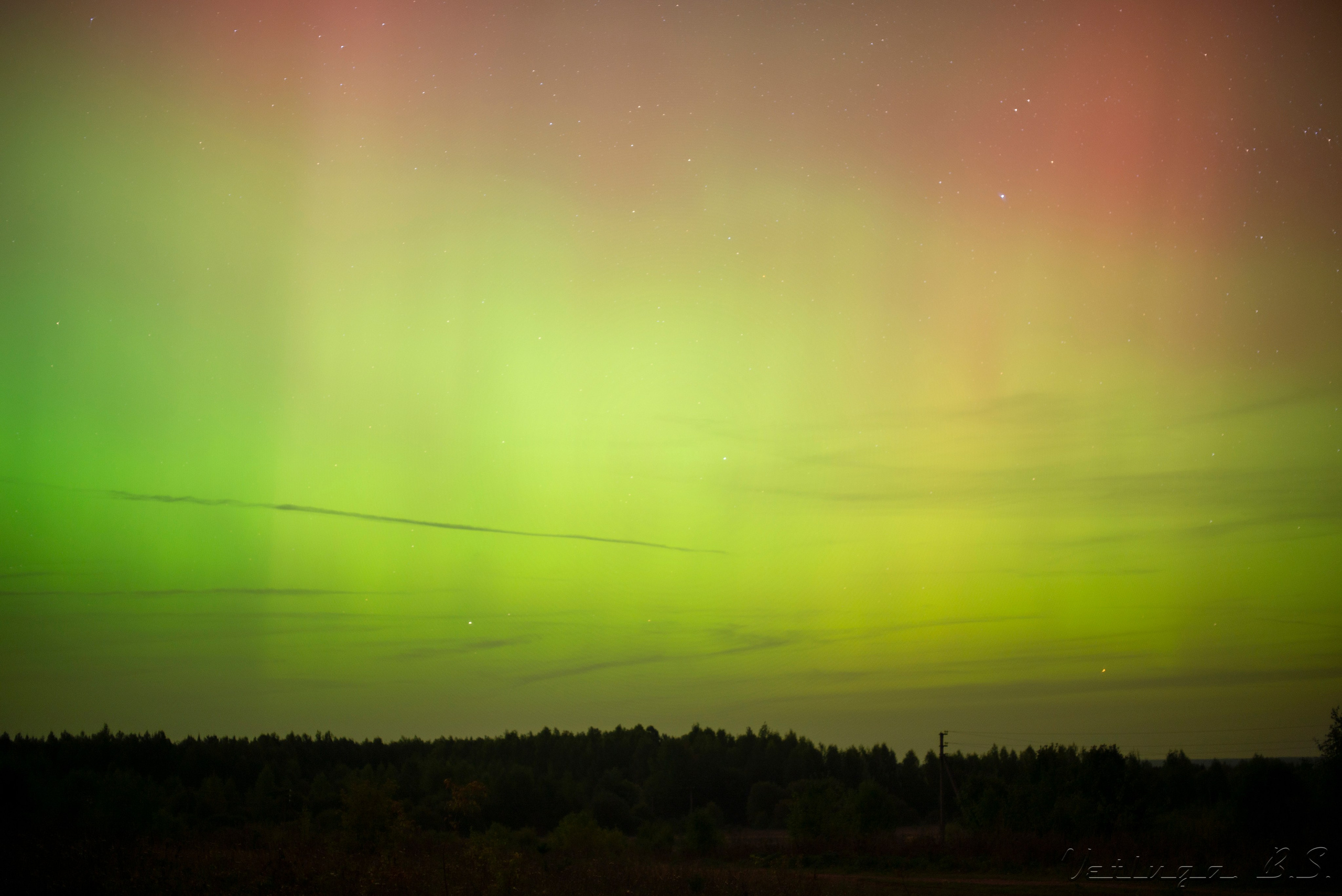 Северное сияние. Фотограф в Ветлуге Сергей Белов (VETLUGA B.S.)