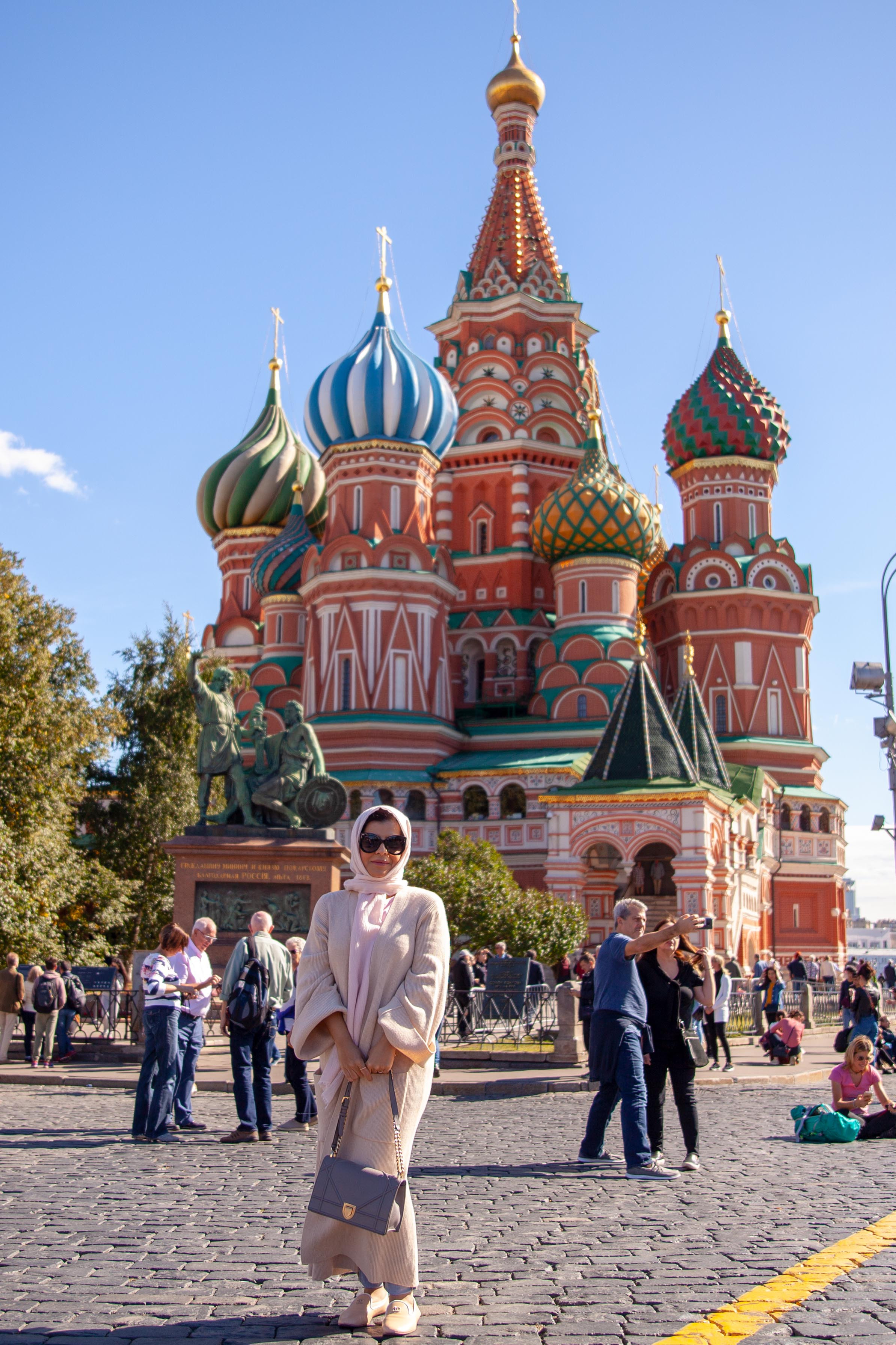 Holiday vacation freelance photographer Moscow Lena Menshova Moscow Russia made photo shoot on the Red Square close to St. Basil Cathedral