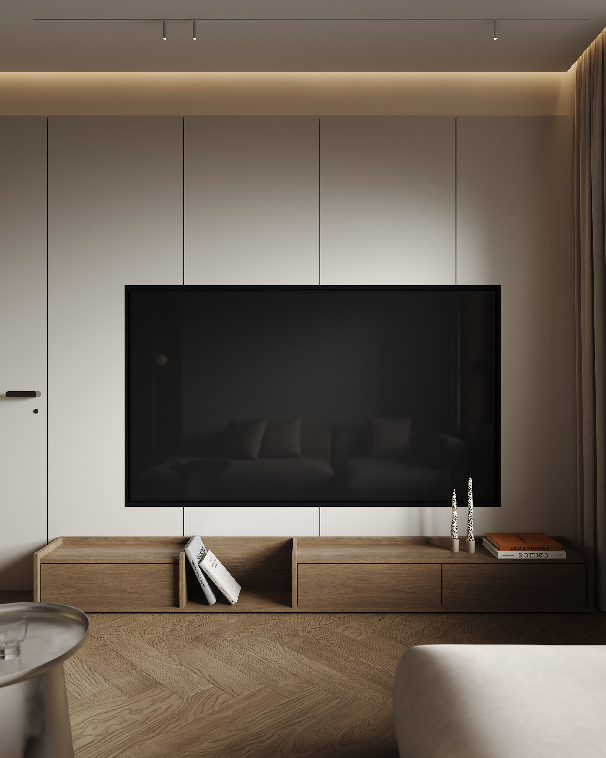 Кухня-гостиная ЖК «Парк столиц». 3D визуализация интерьера Надежда Соколова