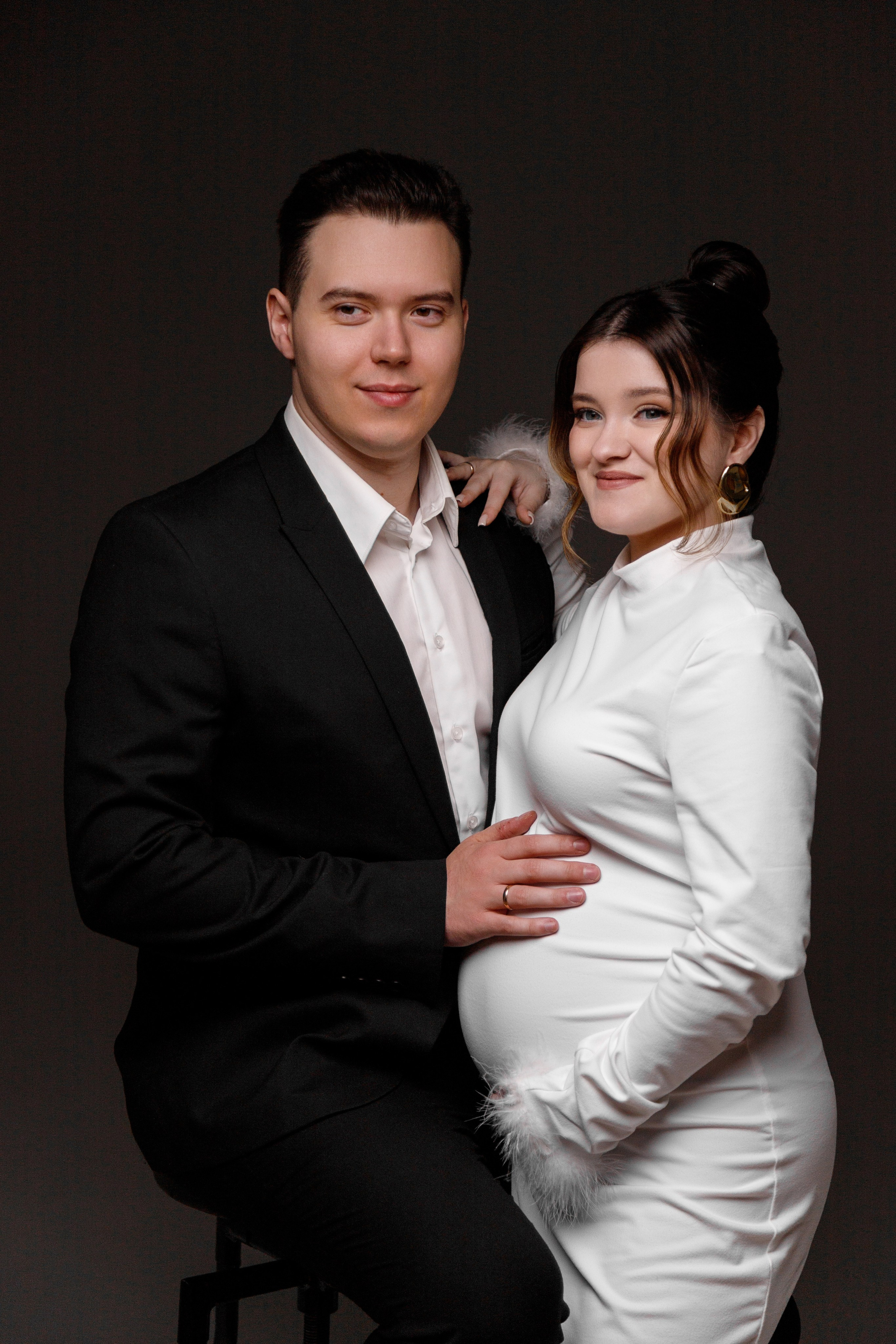 Девять месяцев до встречи с малышом, красивая фотосессия беременности. Фотограф Ольга Баранова