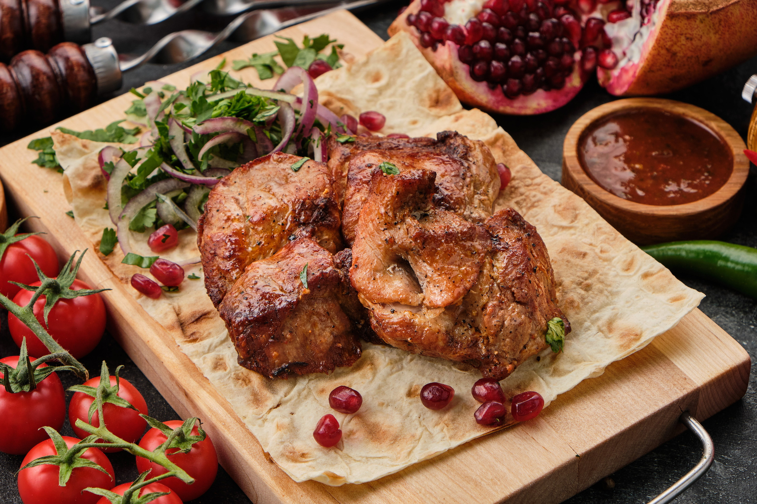 Food Photography of Shashlik and Georgian Cuisine for Delivery | Food Photographer Tbilisi. Commercial Photographer Tbilisi | Food & Product Photography | Vitaly Gorbachev