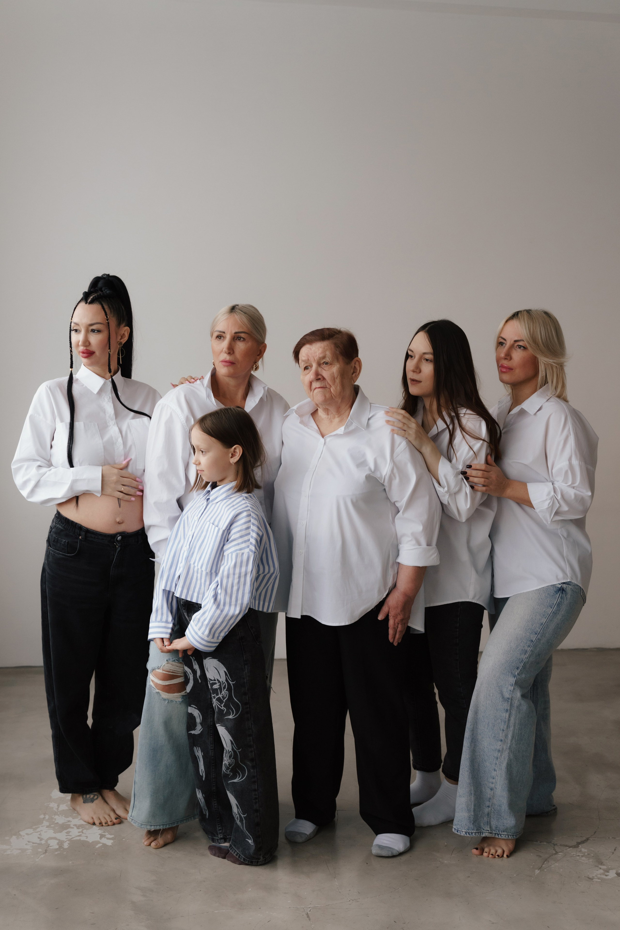 Семейная. Четыре поколения. Фотограф в Новосибирске. Ефимова Анастасия