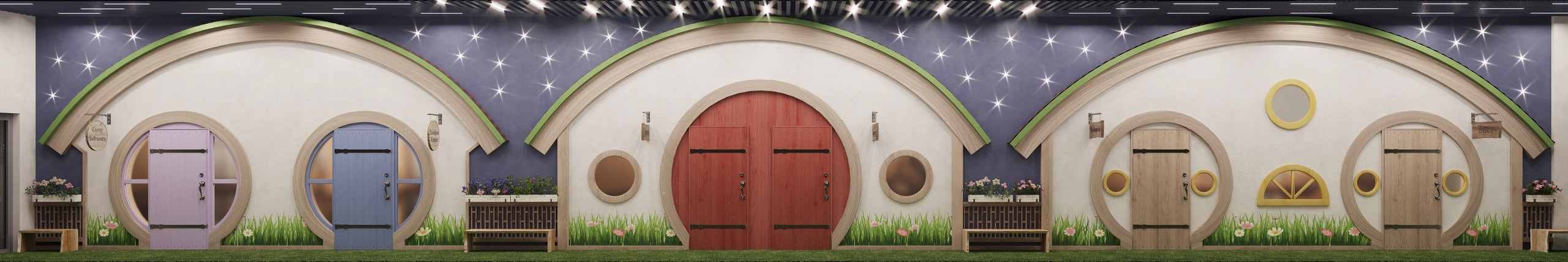 Party room в стиле хоббитов, ДРЦ Грин Парк, г. Нижневартовск. Студия дизайна