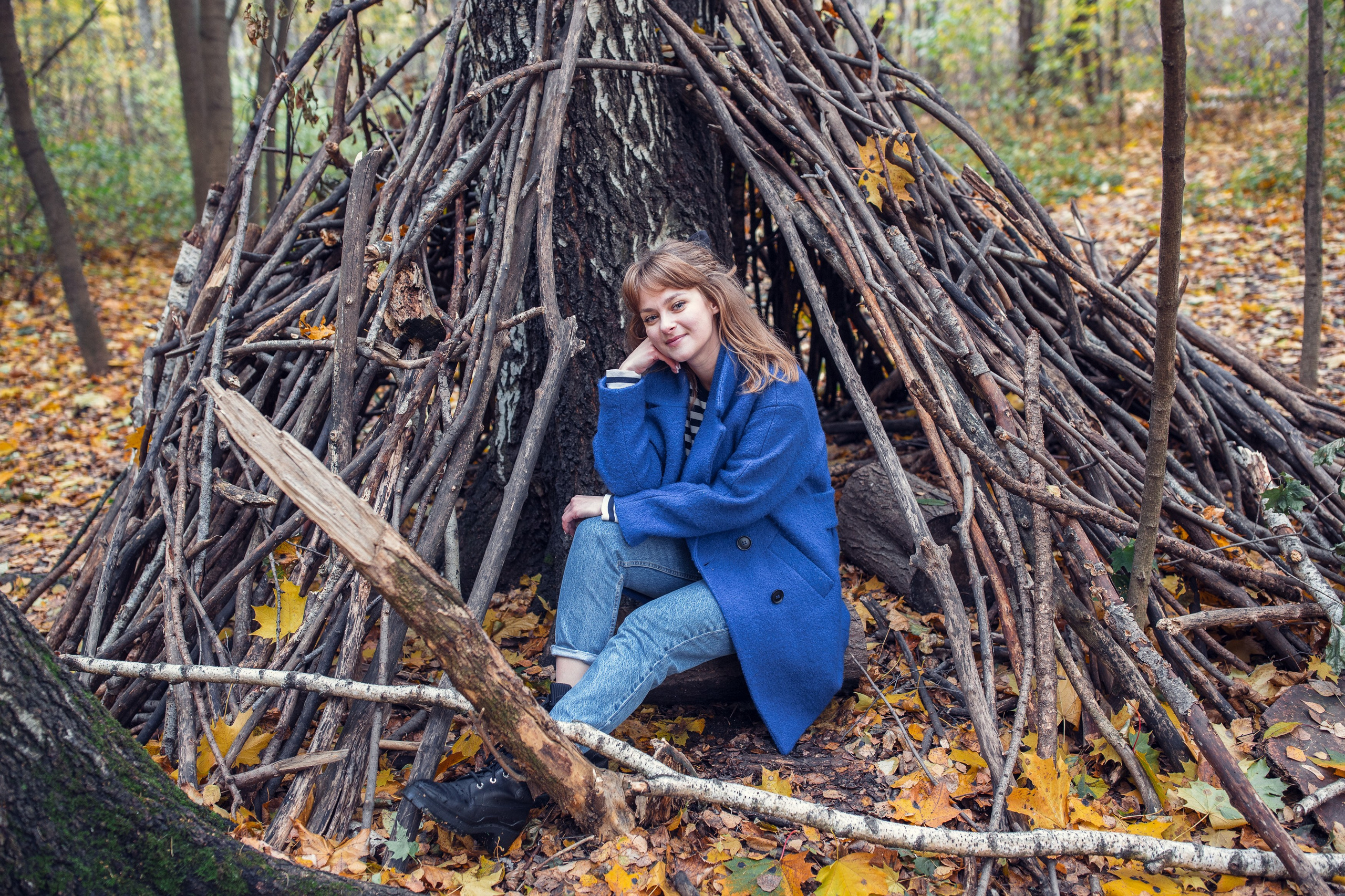 Осенняя прогулка Анны в Кусково. Фотограф — Евгений Свистков
