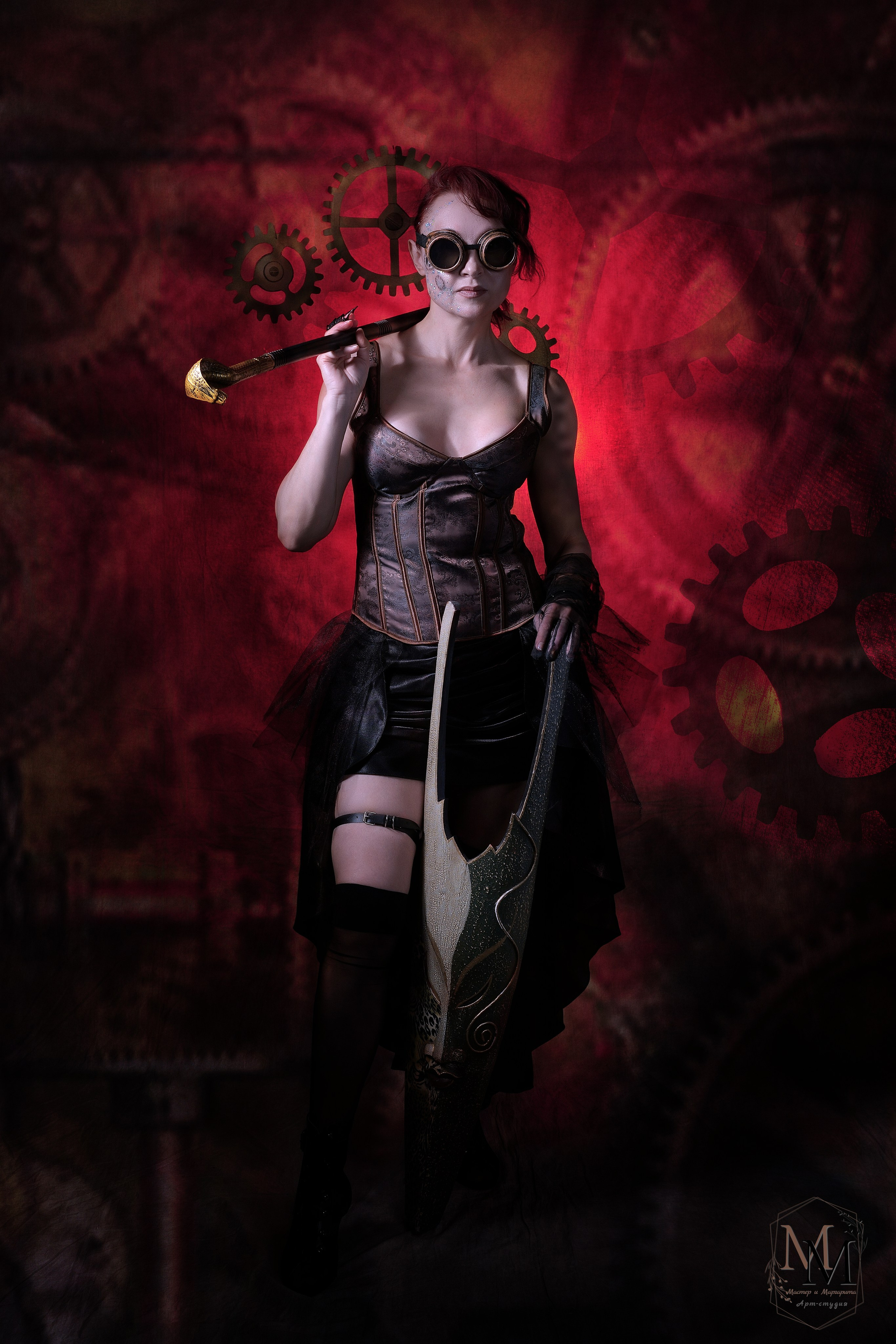 Стимпанк-фотосессия. Стимпанк и Белоснежка. Стимпанк. Белоснежка. Алиса в стране чудес. Фотосессия в стиле "Стимпанк". Фотосессия в студии. Арт-студия «Мастер и Маргарита». Портретная фотосъемка. Портрет. Арт. Фотограф Дмитрий Кищенко. Фотосессии в Сызрани.