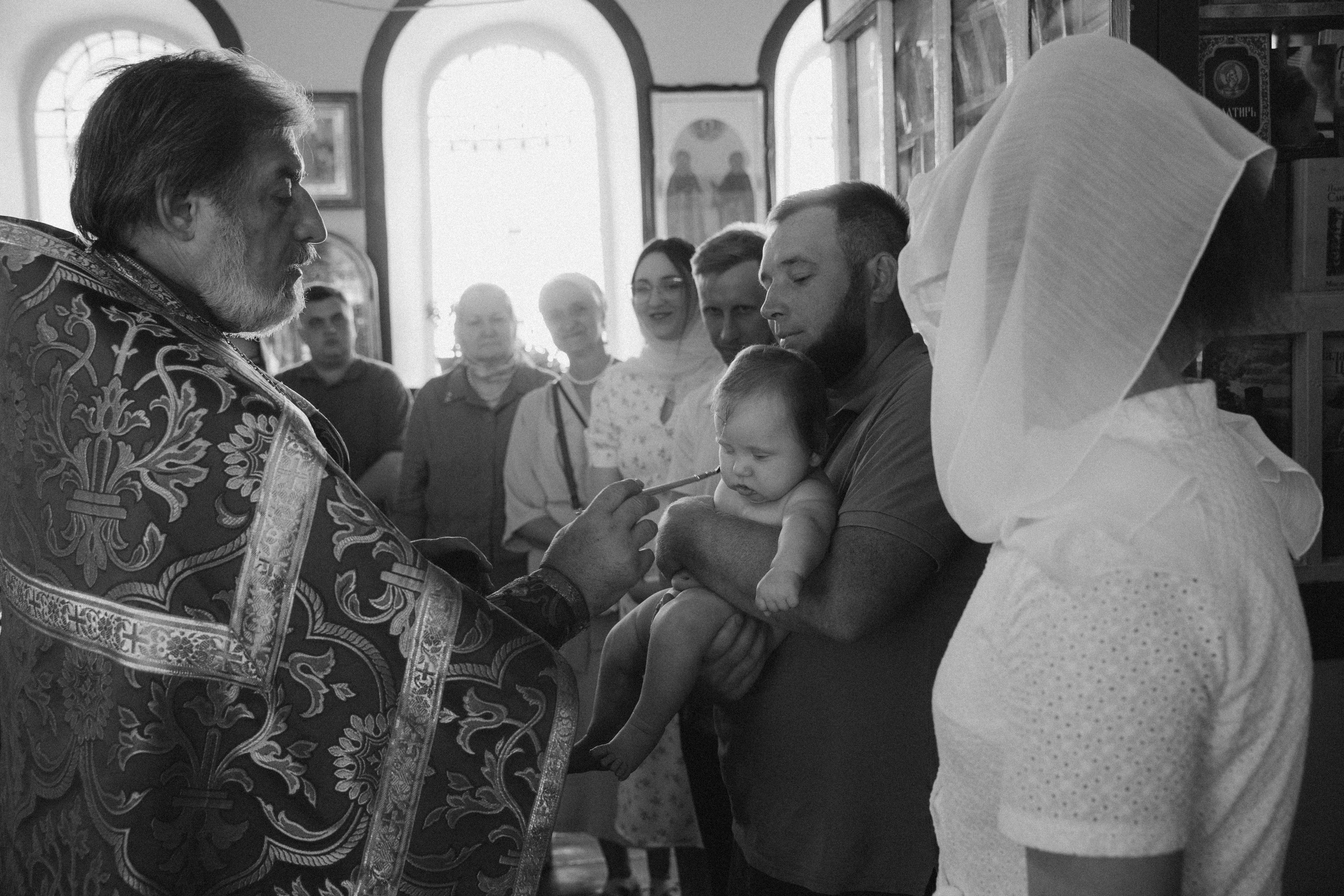 Крещение. Станица Темижбекская Церковь Михаила Архангела. Свадебный фотограф Кропоткин Краснодар