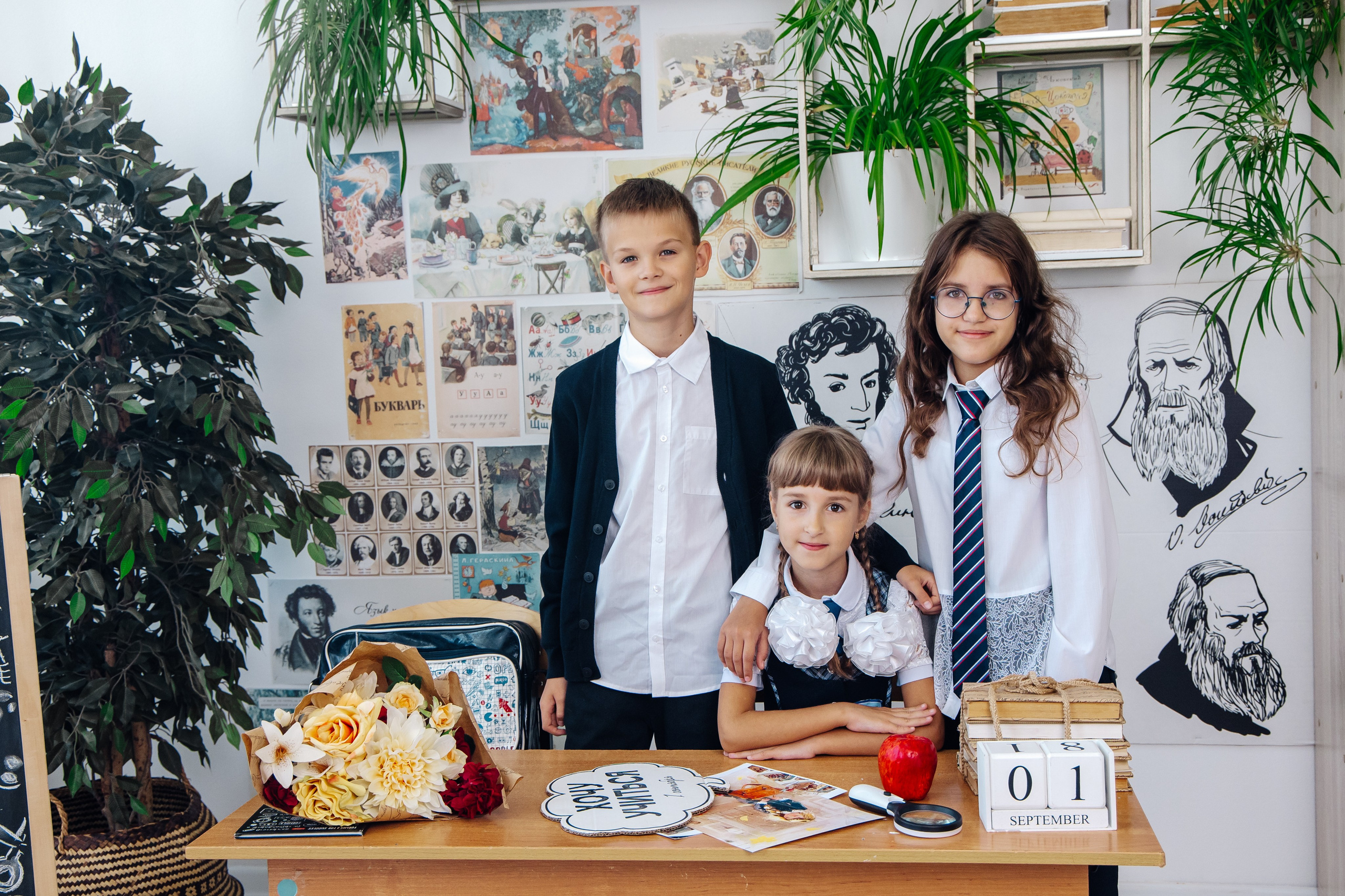 1 Сентября фотосессия Даши и Влада. Фотограф Воронеж, фотосъемка свадеб, детских садов, фотоальбомы