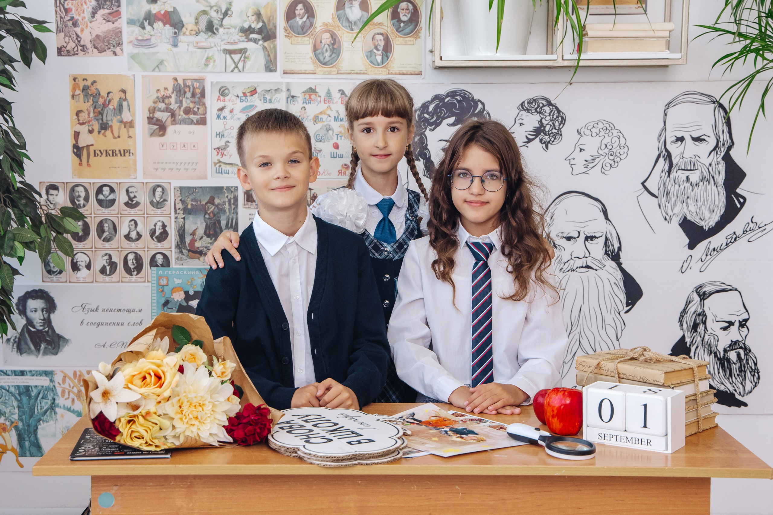 1 Сентября фотосессия Даши и Влада. Фотограф Воронеж, фотосъемка свадеб, детских садов, фотоальбомы