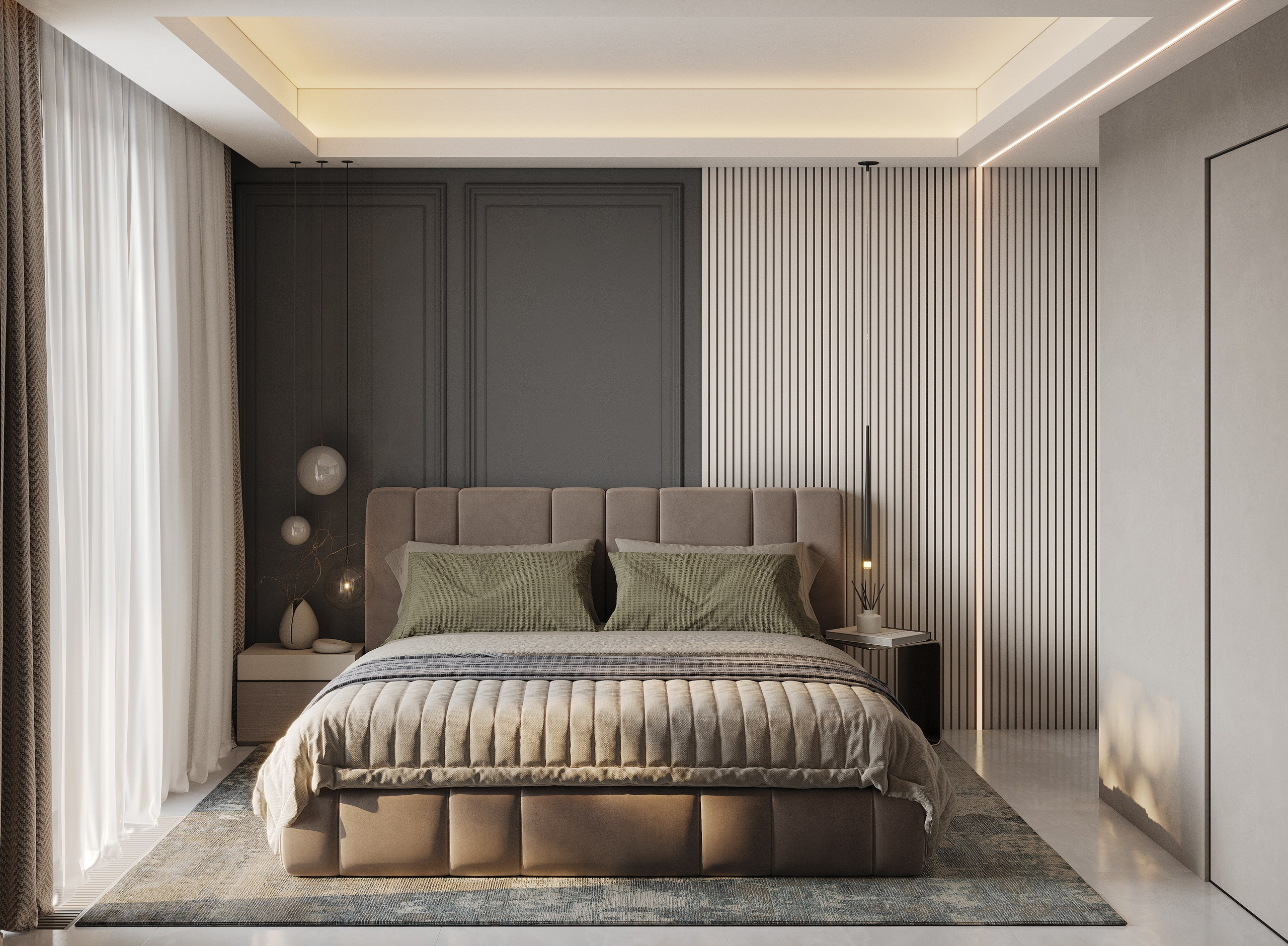 Master bedroom/VILLA in Raiano/Abruzzo region/Italy. Solovets visualization