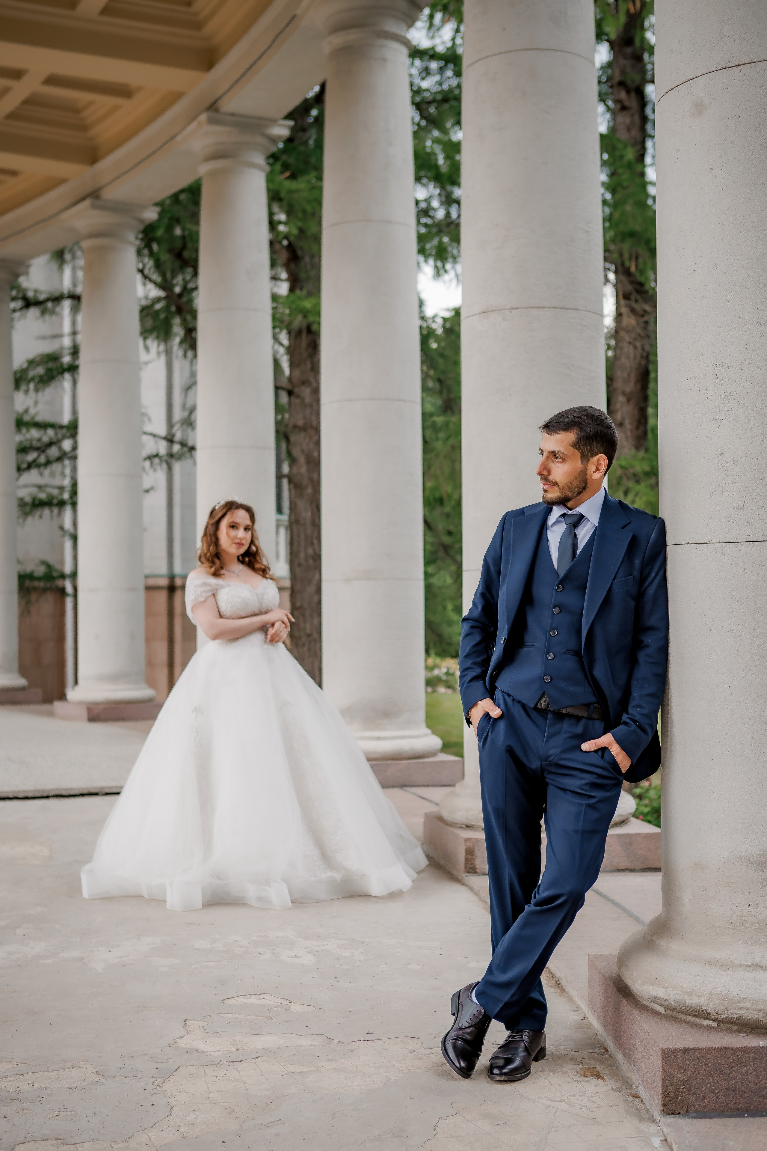 Свадебная фотосессия в Архангельском. Свадебный фотограф в Москве