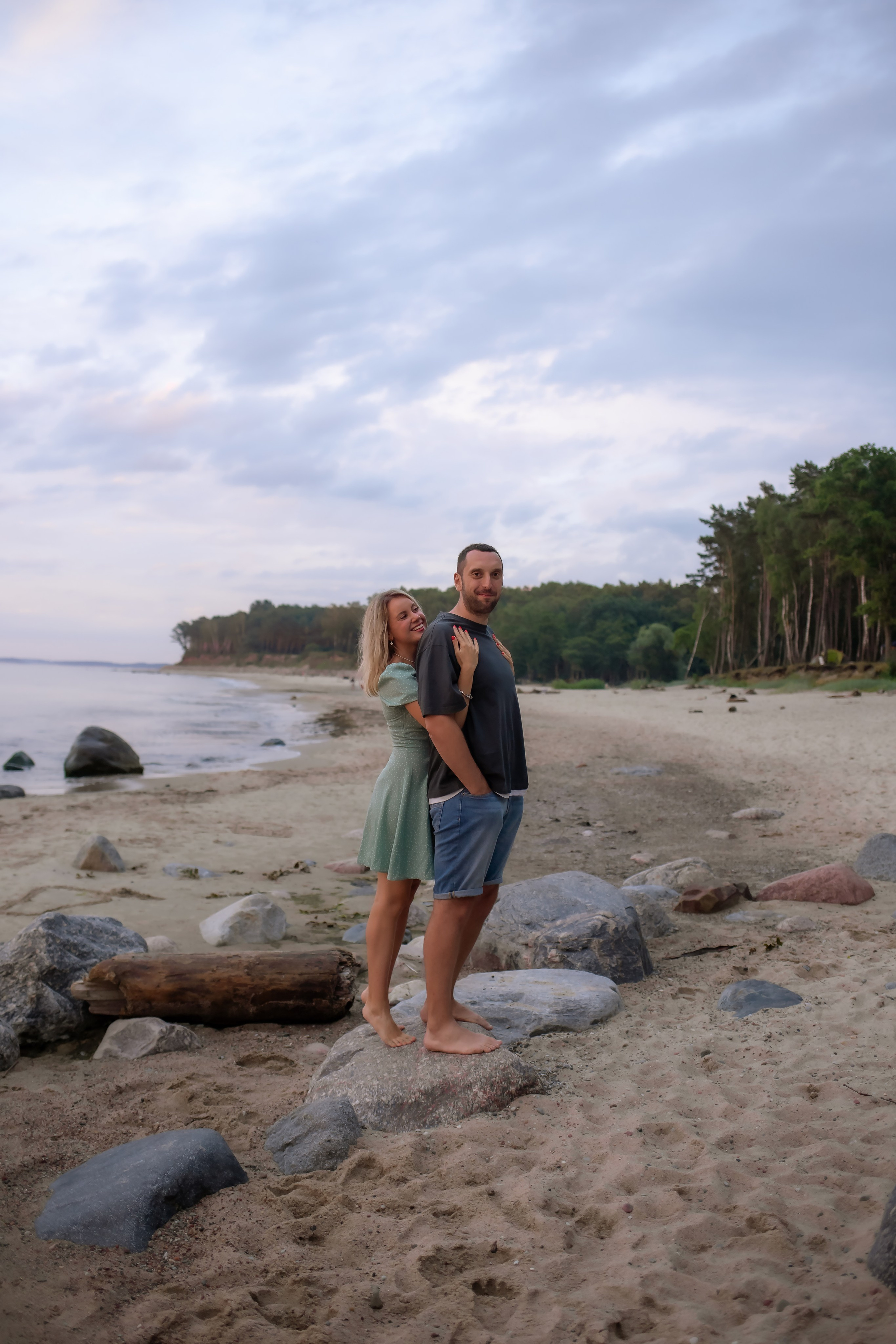 Есеня, Леня и Аня. Закат в Куликово. Фотограф в Калининграде Решетникова Алина