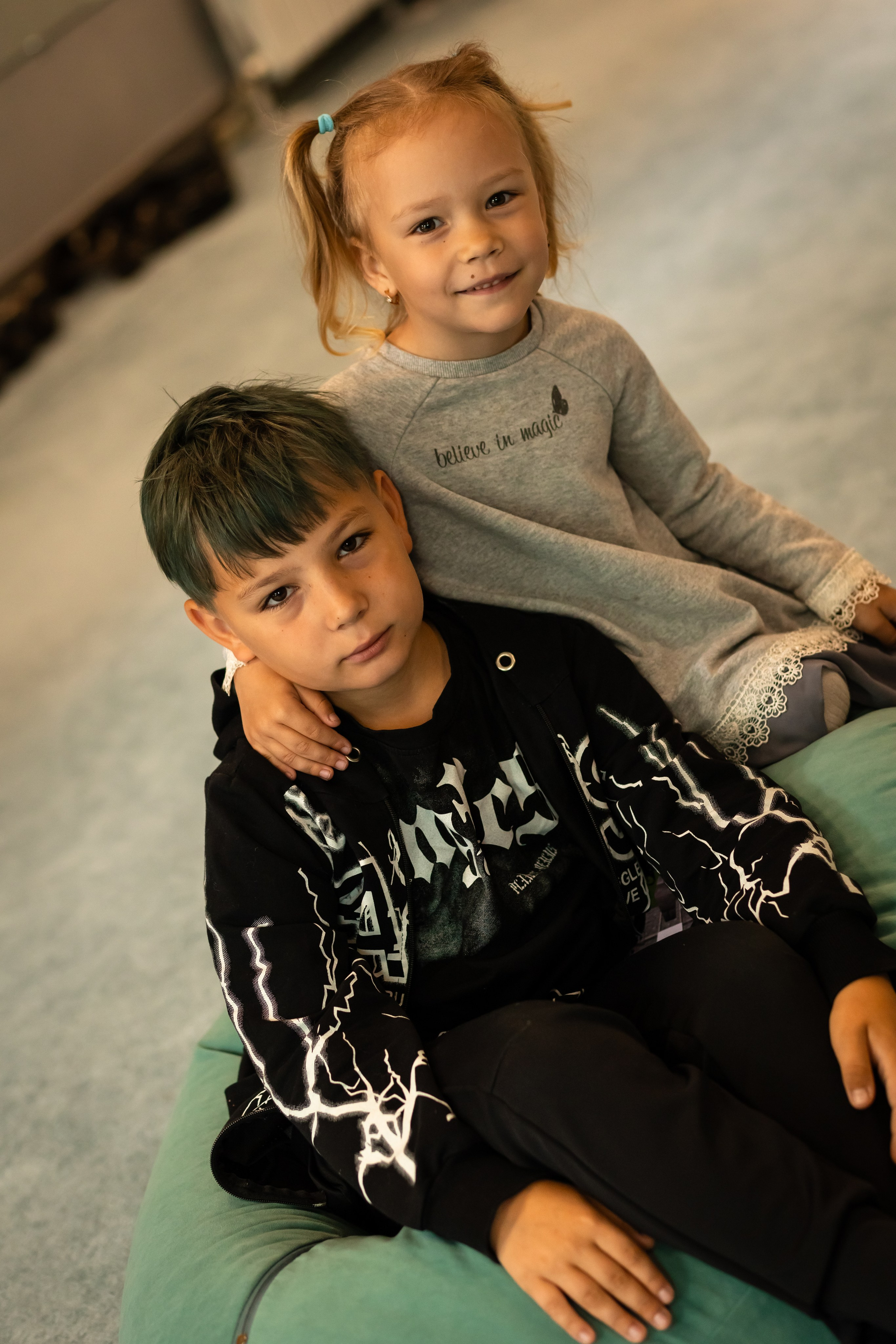 Катя с детками