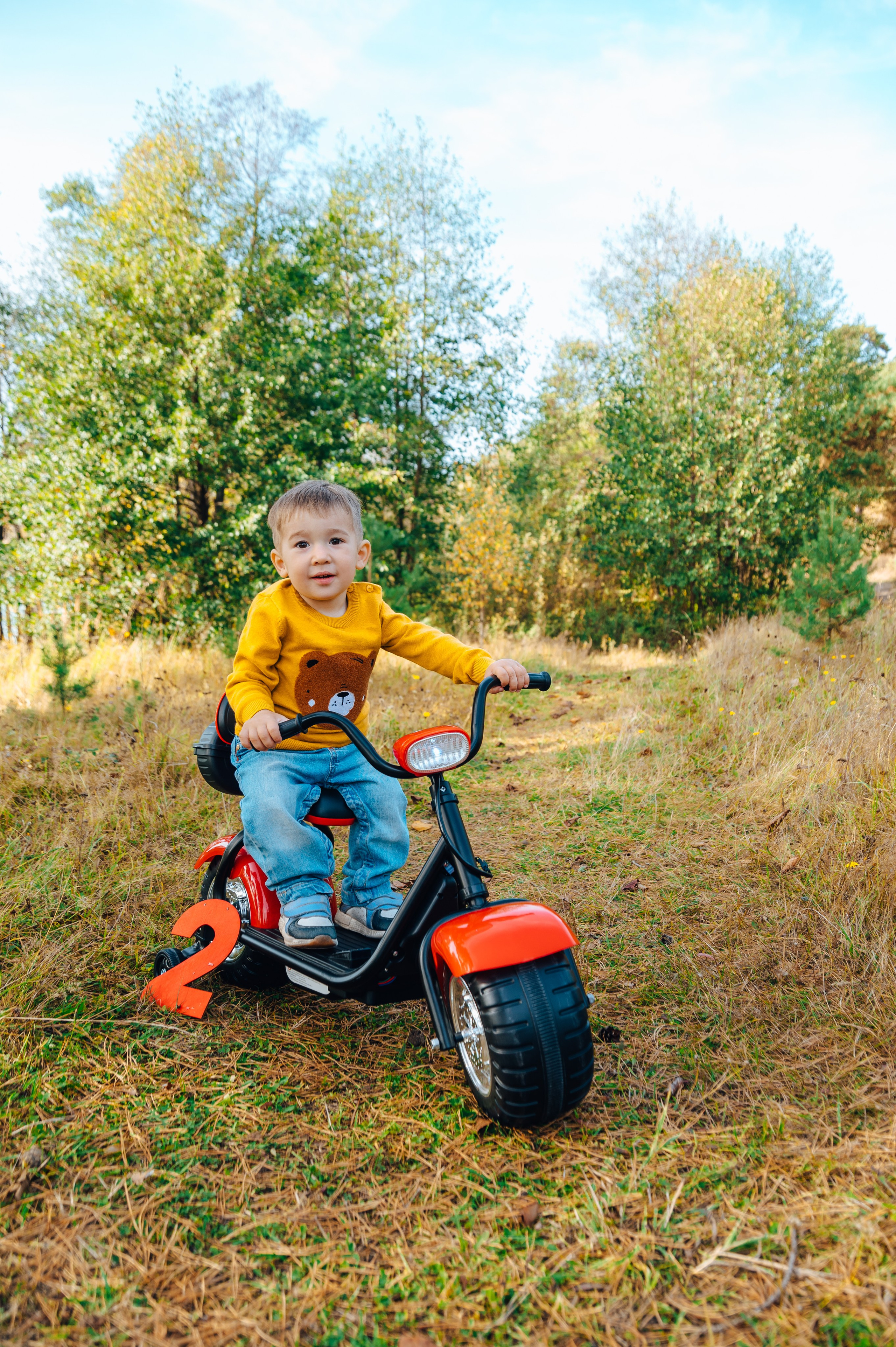 красный мотоцикл. идеален с 1 года до 3 лет. Аренда 500р