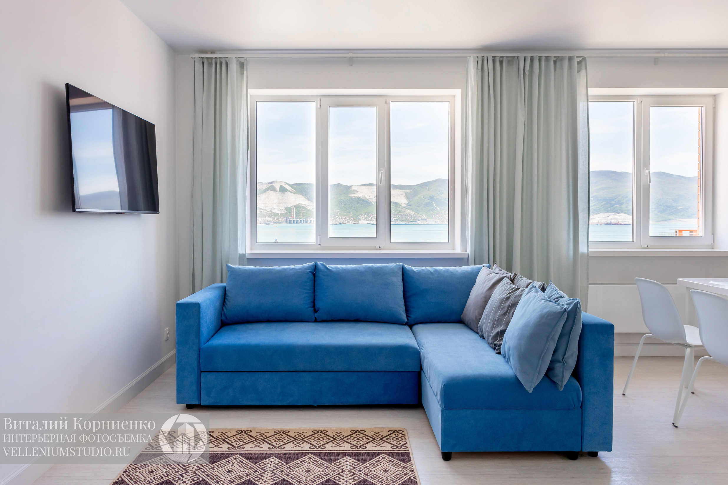 Фотосъемка квартиры для сдачи в посуточную аренду в Новороссийске. Интерьерный фотограф Краснодар: профессионально по доступным ценам