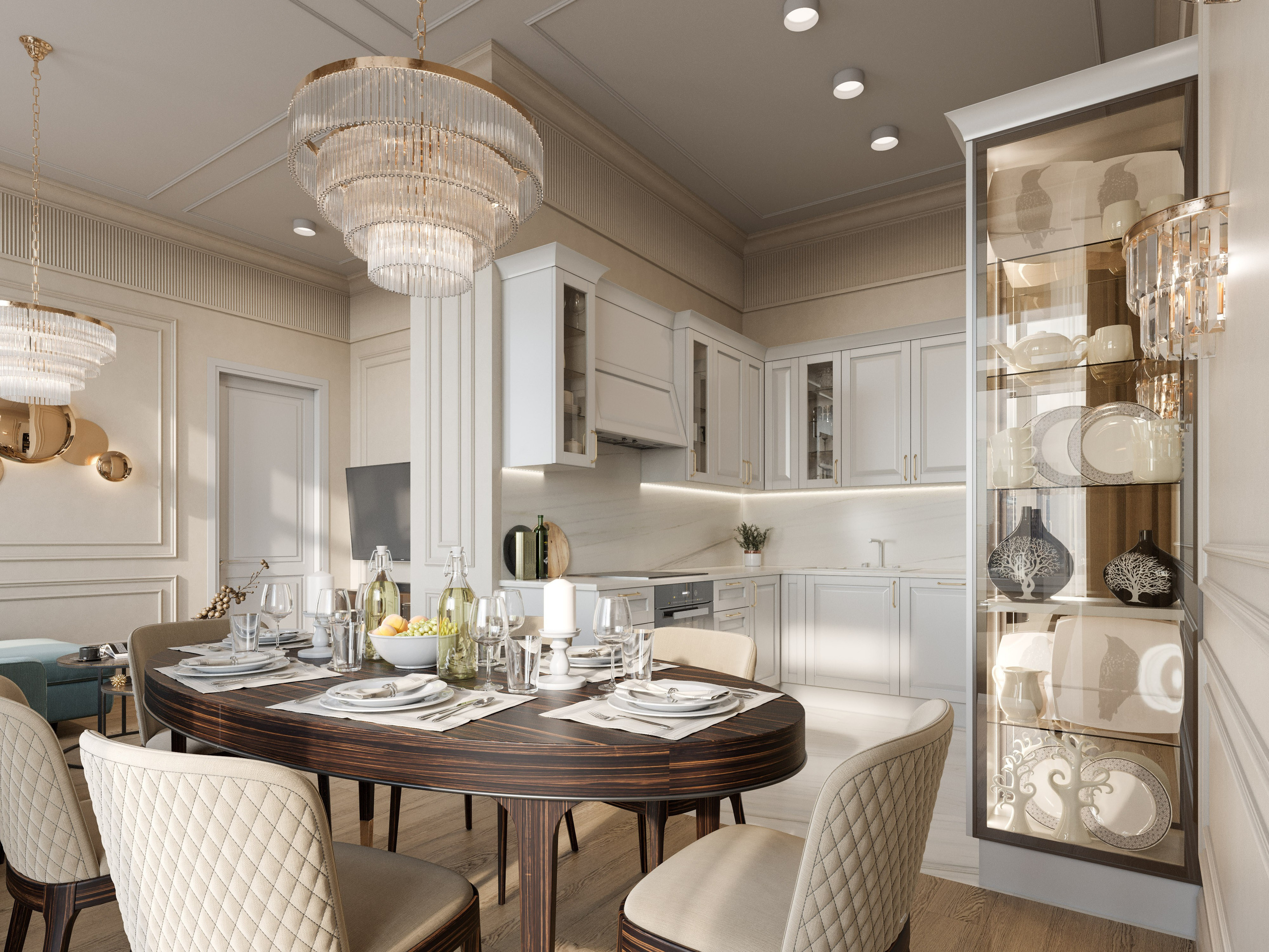 Дизайн-проект Квартиры в Стиле Неоклассика | 3D Визуализация Пространства и Света. Визуализатор интерьера в Москве | Брагин Кирилл